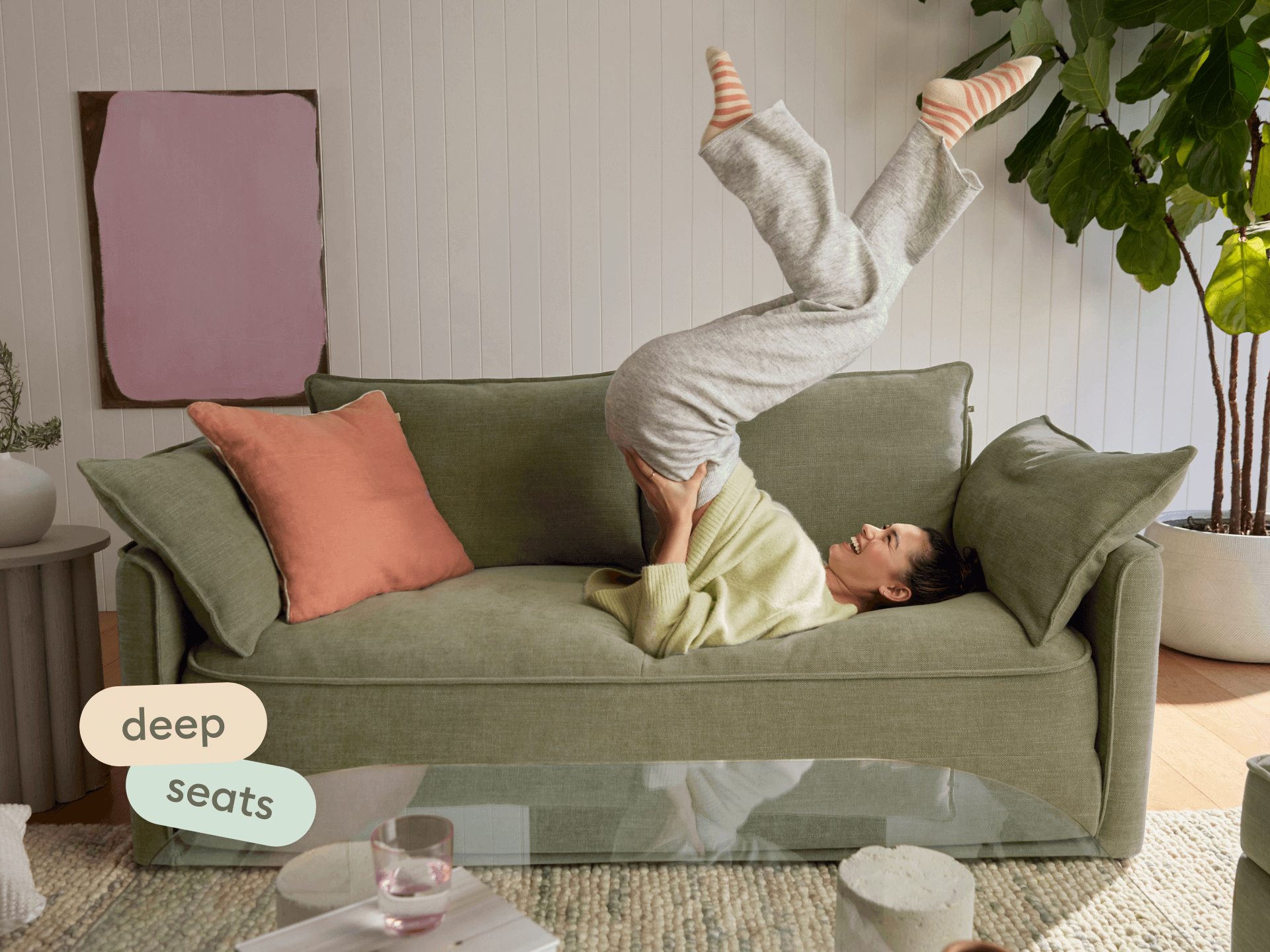 2.5-Seater (Double) / Olive Butter