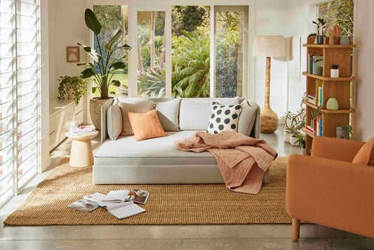 The Stunner Sofa Bed in Limestone