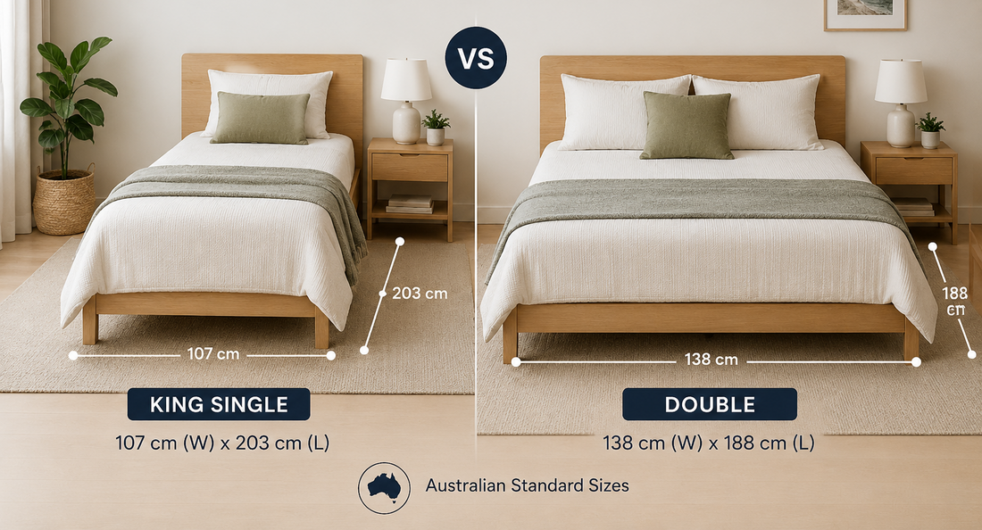 King Single vs Double Bed: Size & Dimensions Guide (Australia)