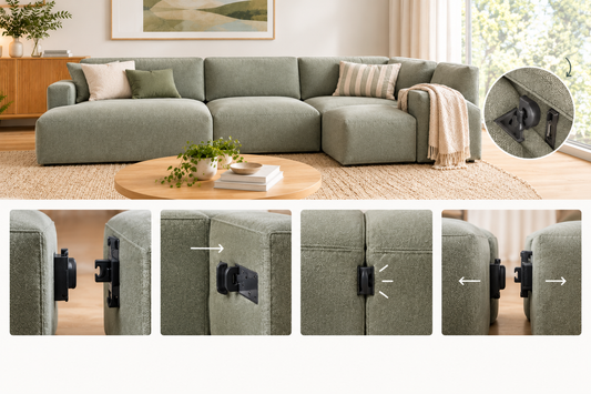 How Quick-Lock™ Connectors Make Koala's Modular Sofas Fit Together