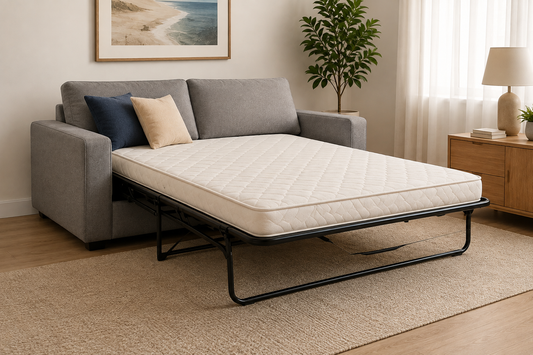 Sofa bed in a clean and small room