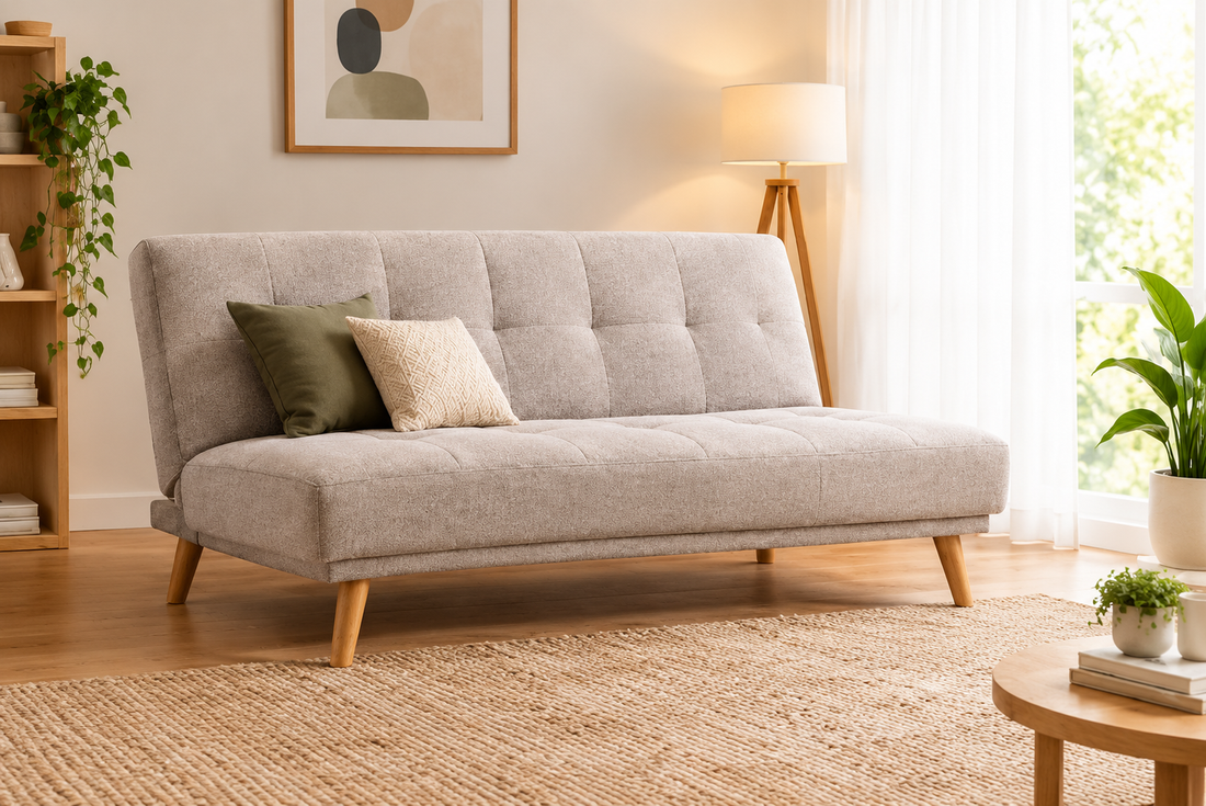 A click-clack sofa bed