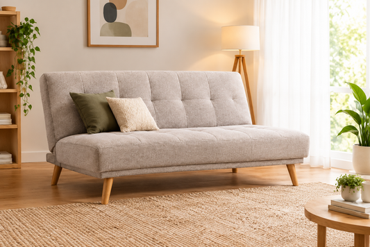 A click-clack sofa bed