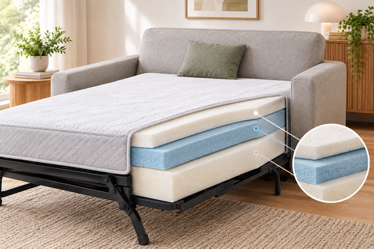 What's Inside a Sofa Bed Mattress, Foam Layers & Topper Construction