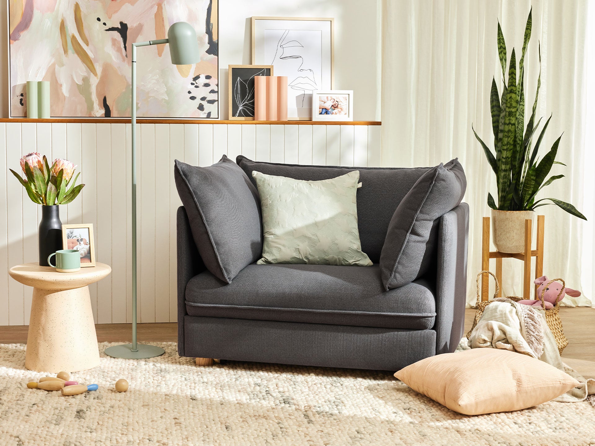 Getaway Armchair Stain Resistant Fabric Koala Koala AU