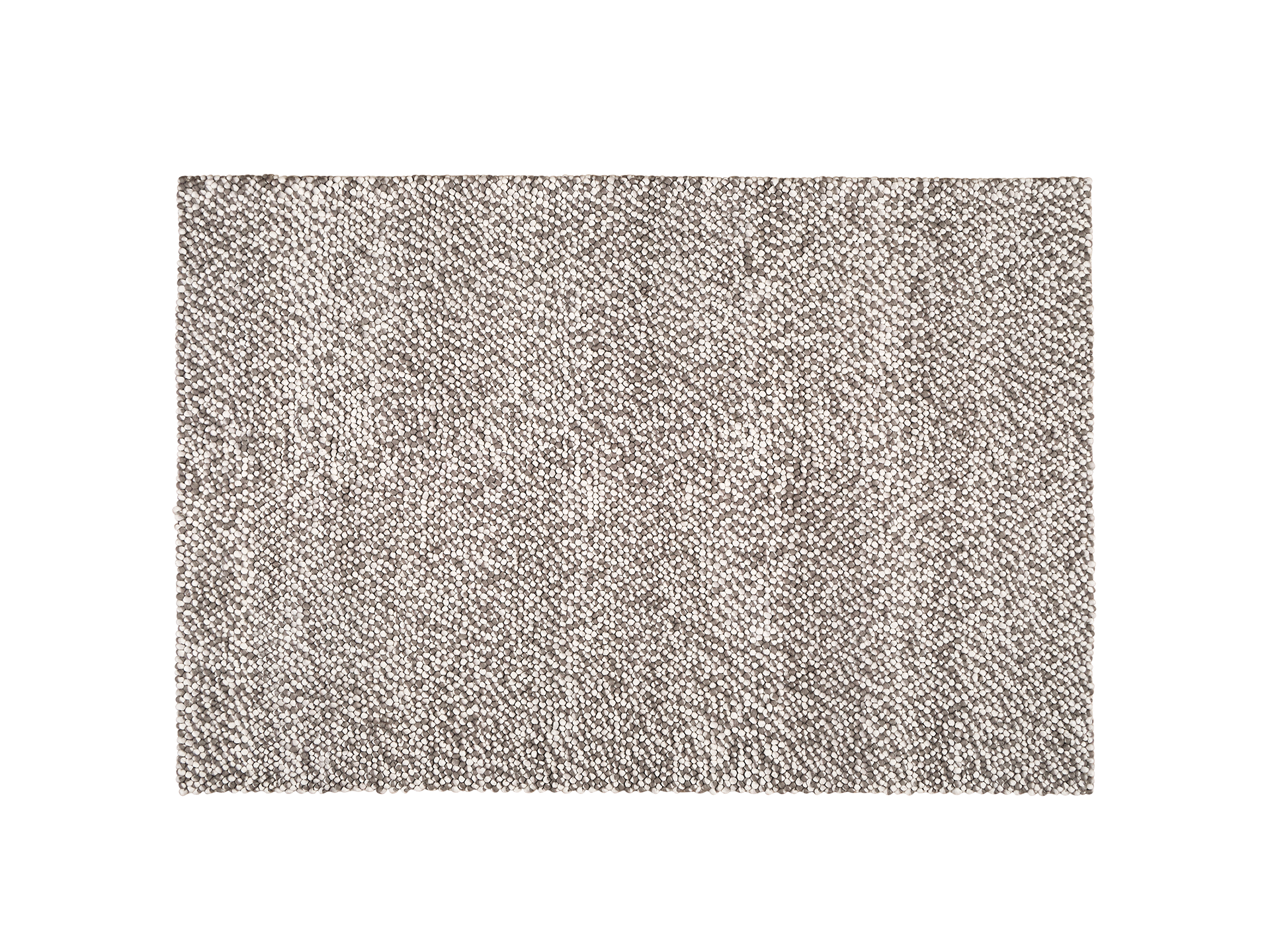Grey textured rectangular rug with a woven pattern.