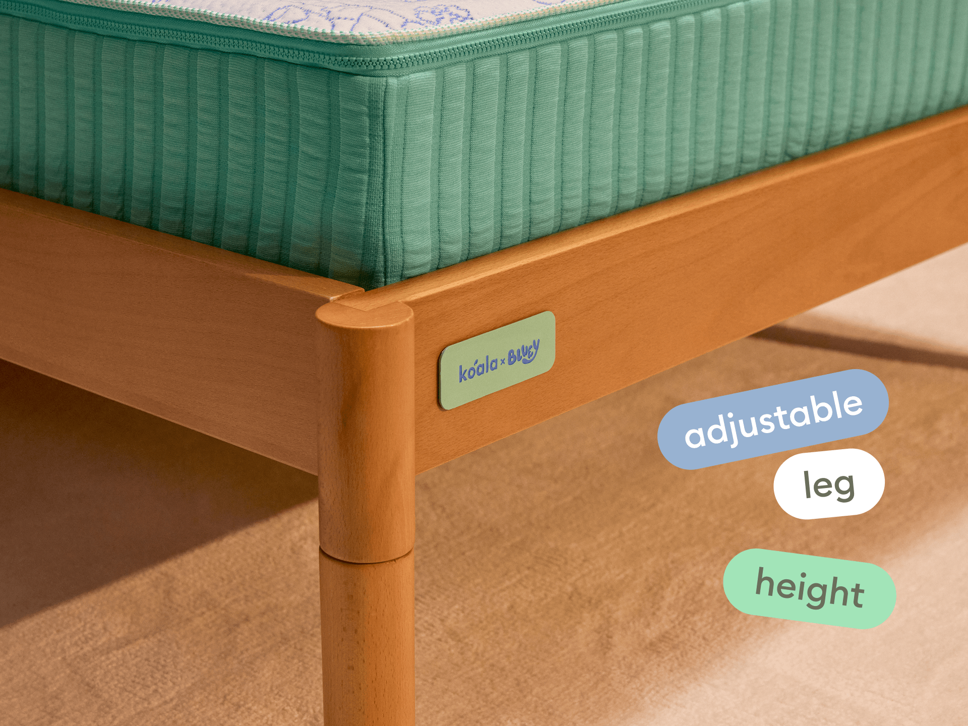 Koala x Bluey Snoozytime Bed Base - Walking Leaf / Bed Base Only