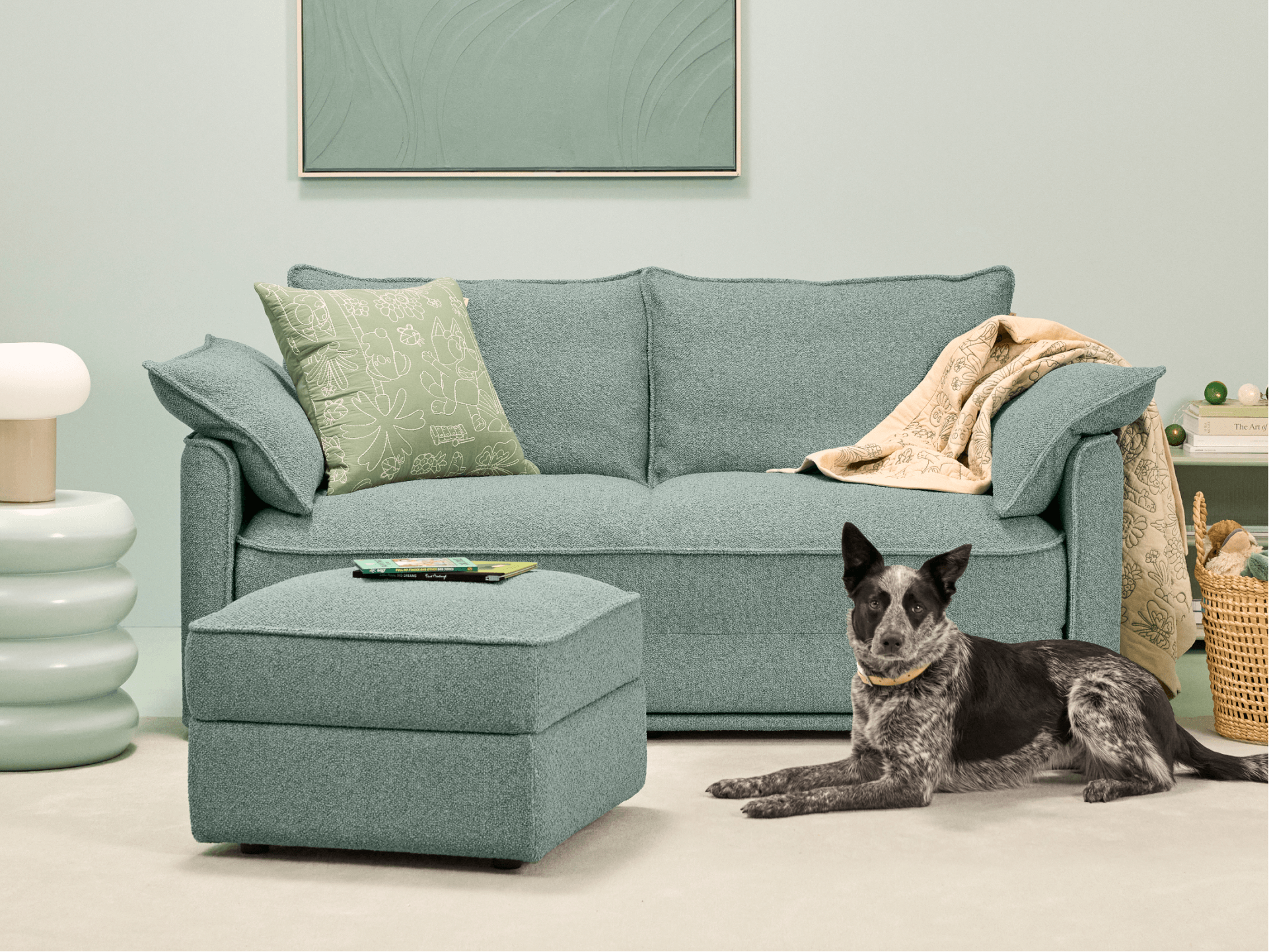 Koala x Bluey Snuggletime Cushion - 50 x 50cm / Greeny