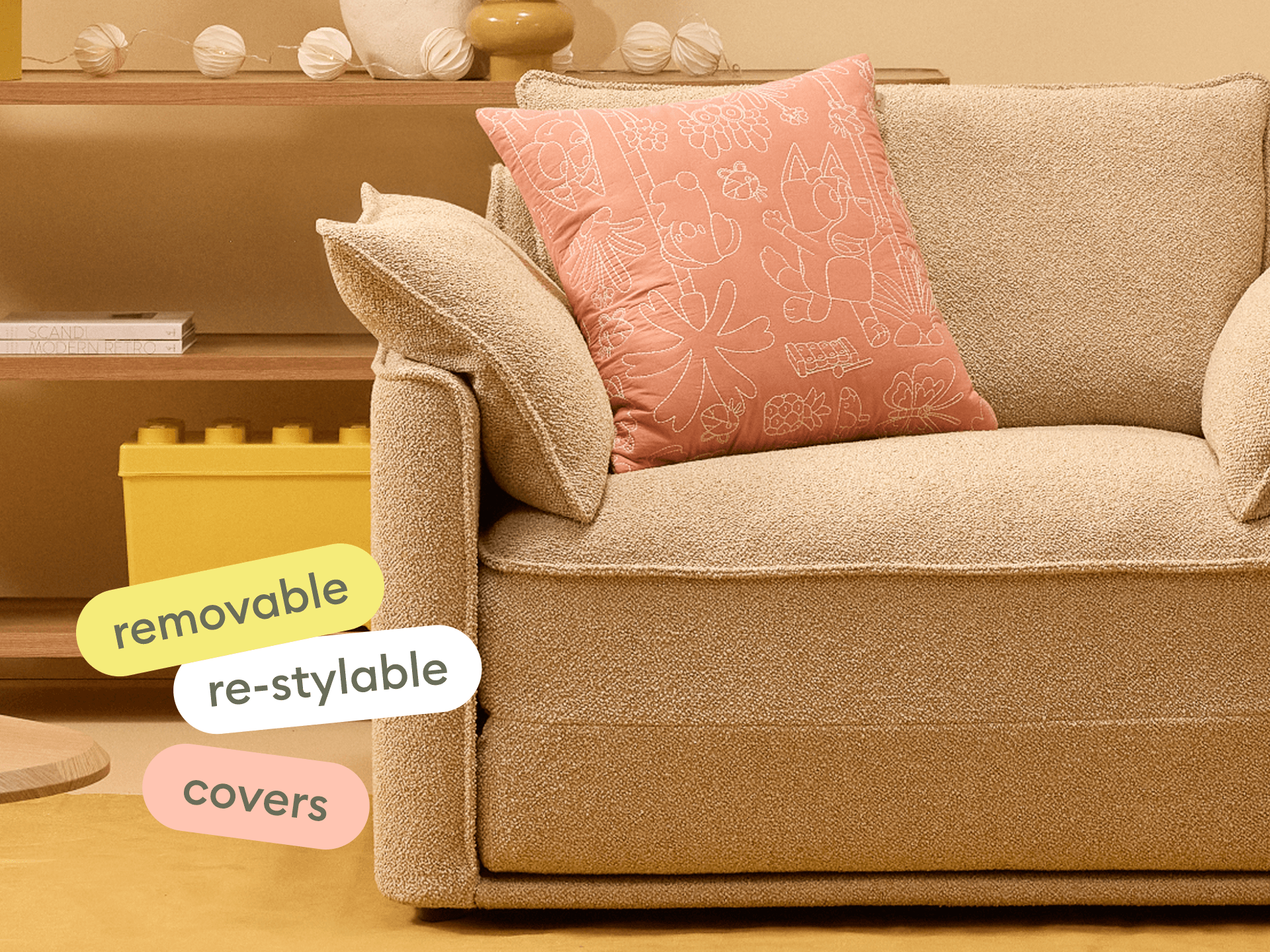 Koala x Bluey Playtime Sofa Bed Covers - 3-Seater (Queen) / Potoroo