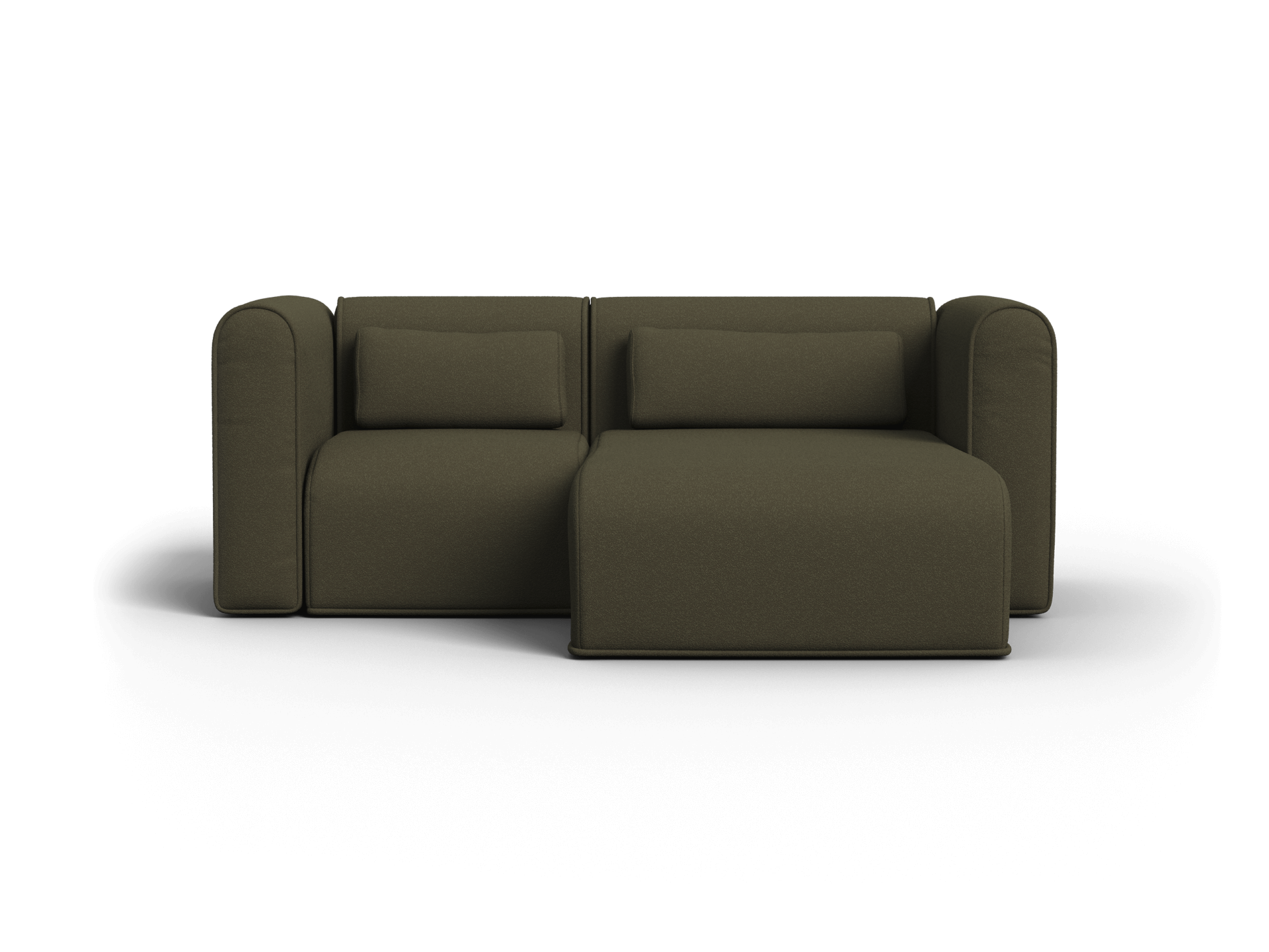Bangalow Modular Sofa - Green Wattle (Standard) / Chaise / 2 Sections