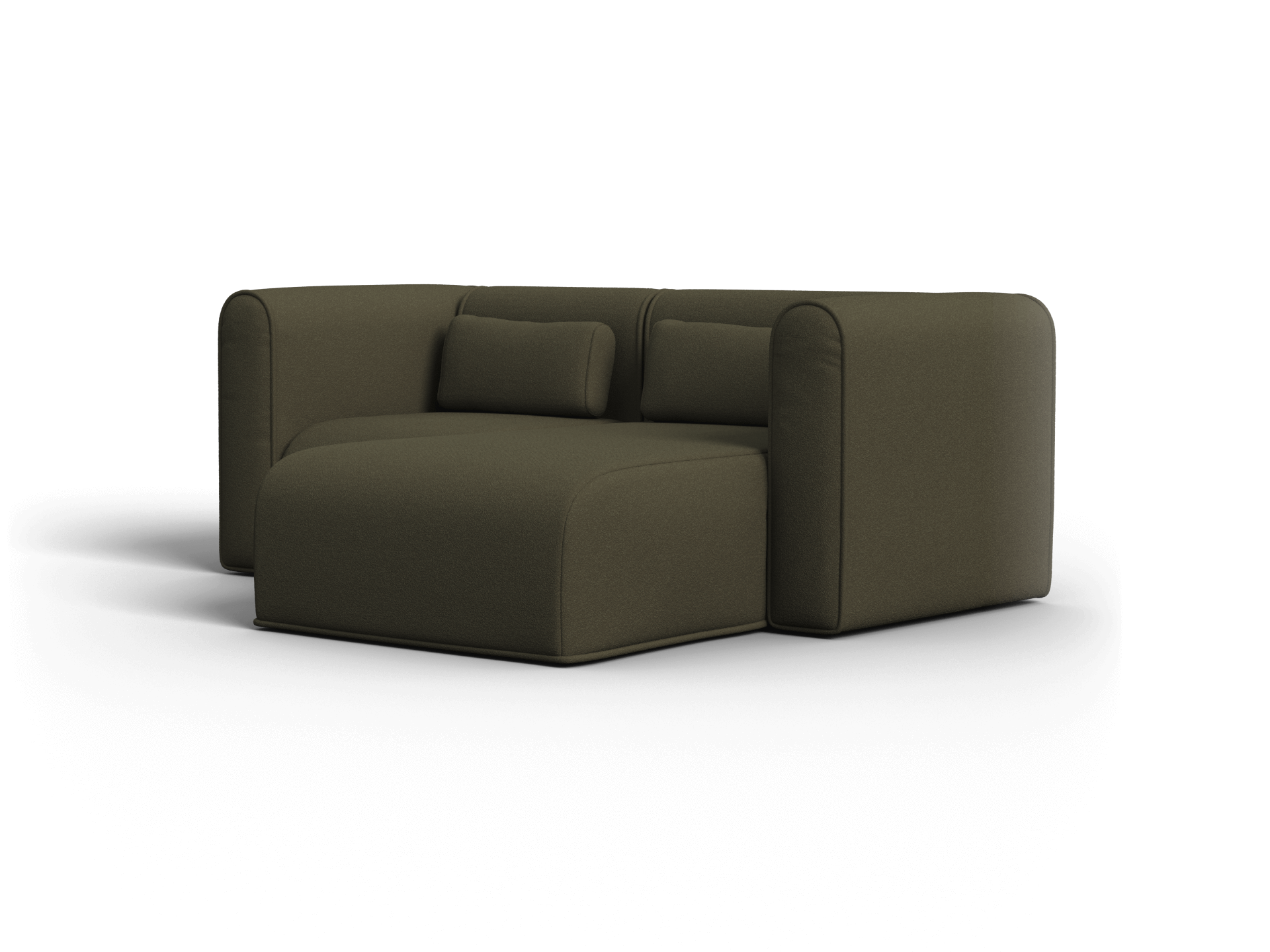 Bangalow Modular Sofa - Green Wattle (Standard) / Chaise / 2 Sections