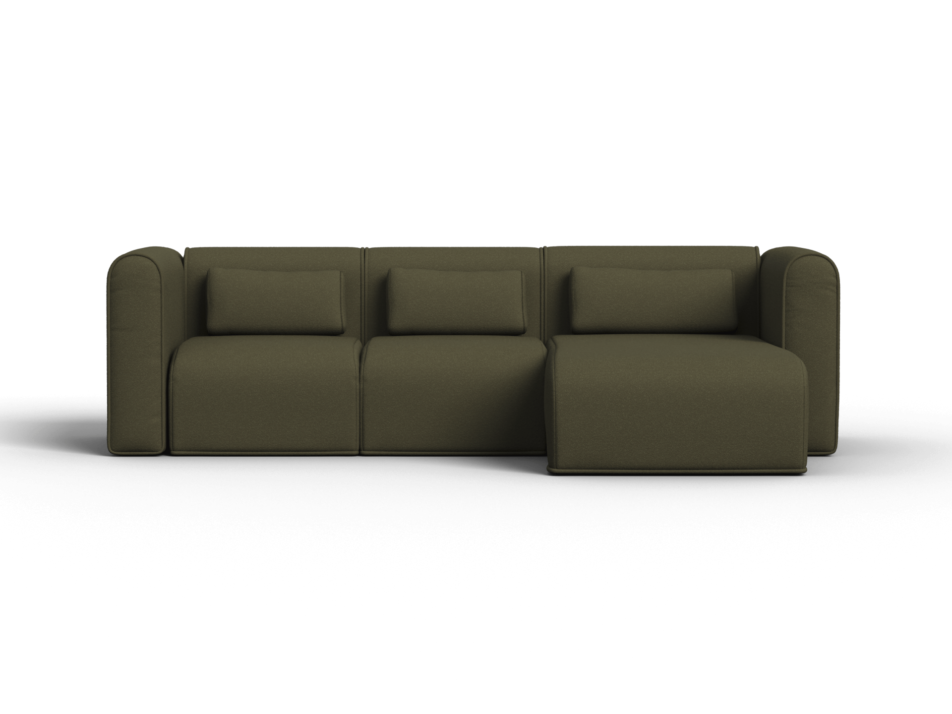 Bangalow Modular Sofa - Chaise / 3.5-Seater / Green Wattle