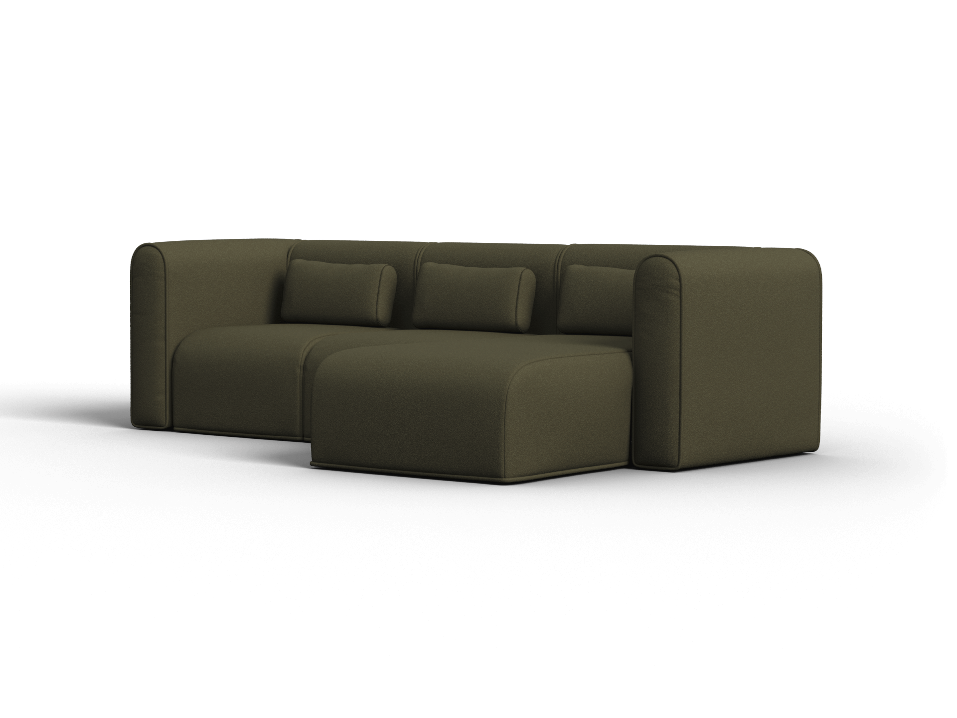 Bangalow Modular Sofa - Chaise / 3.5-Seater / Green Wattle