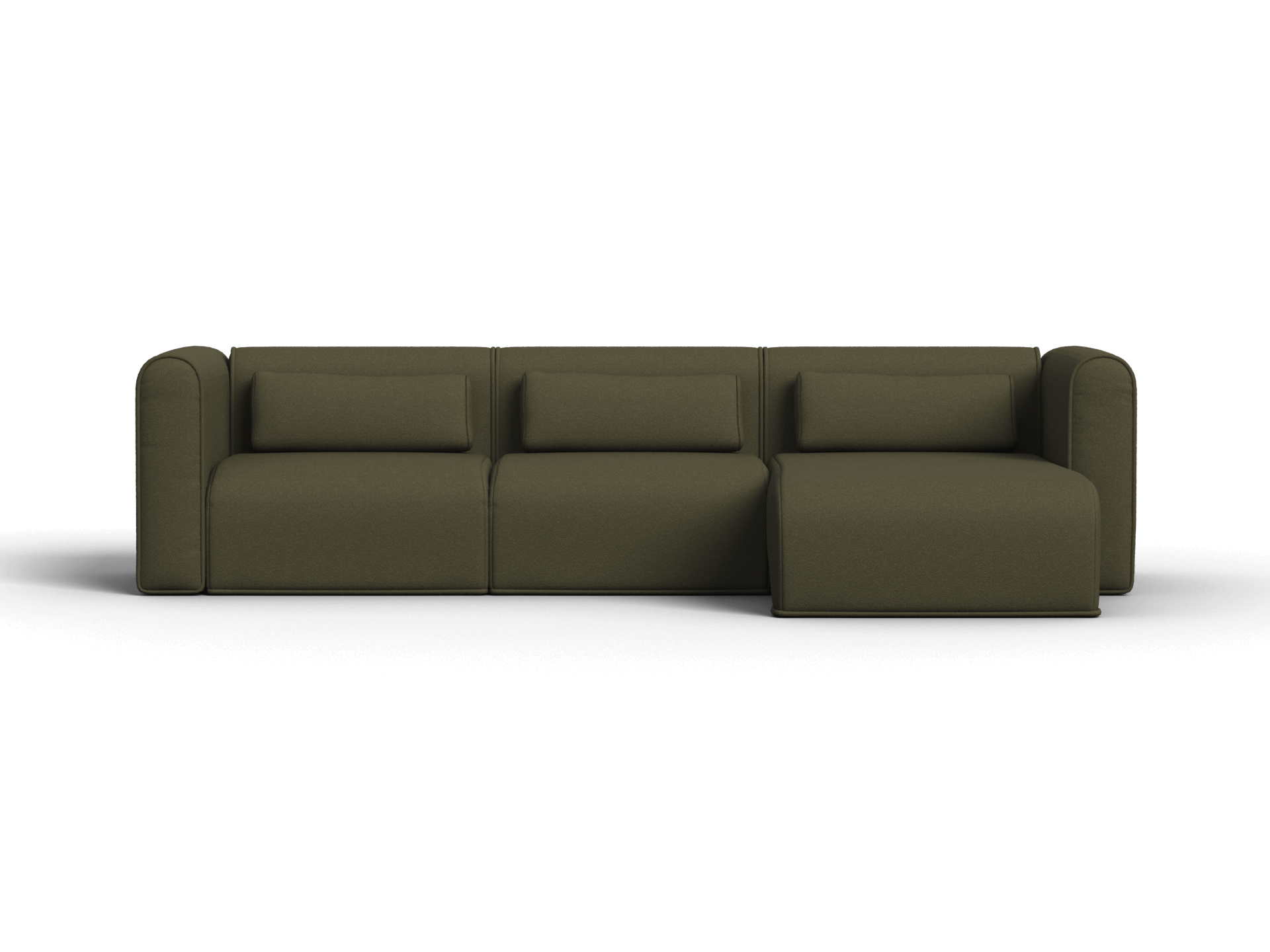 Bangalow Modular Sofa - Chaise / 4.5-Seater / Green Wattle