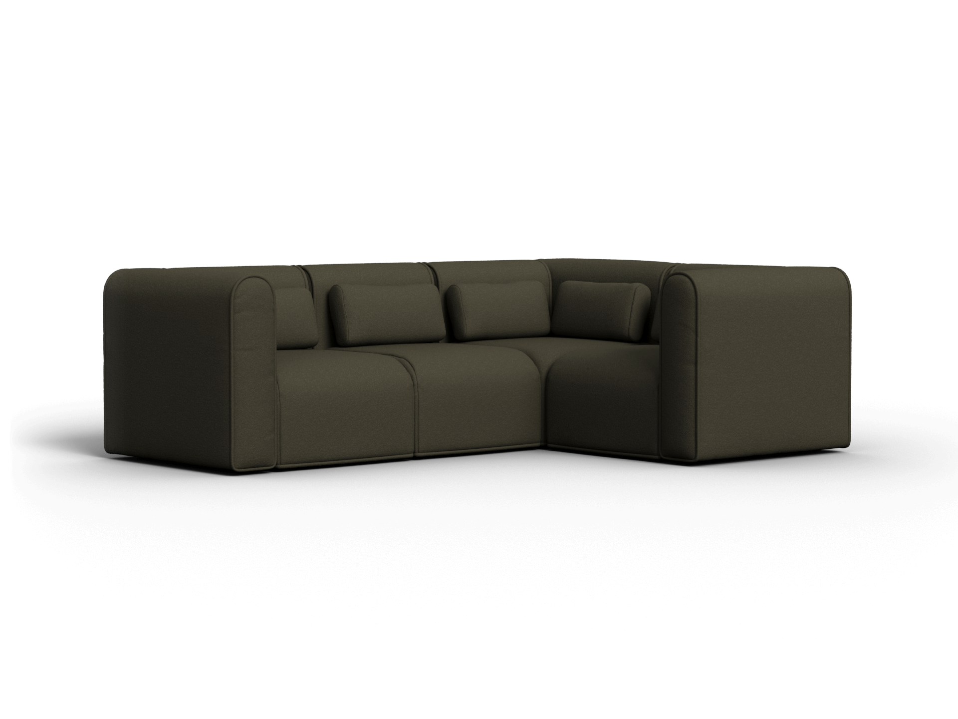 Bangalow Modular Sofa - Green Wattle (Standard) / Corner / 4 Sections