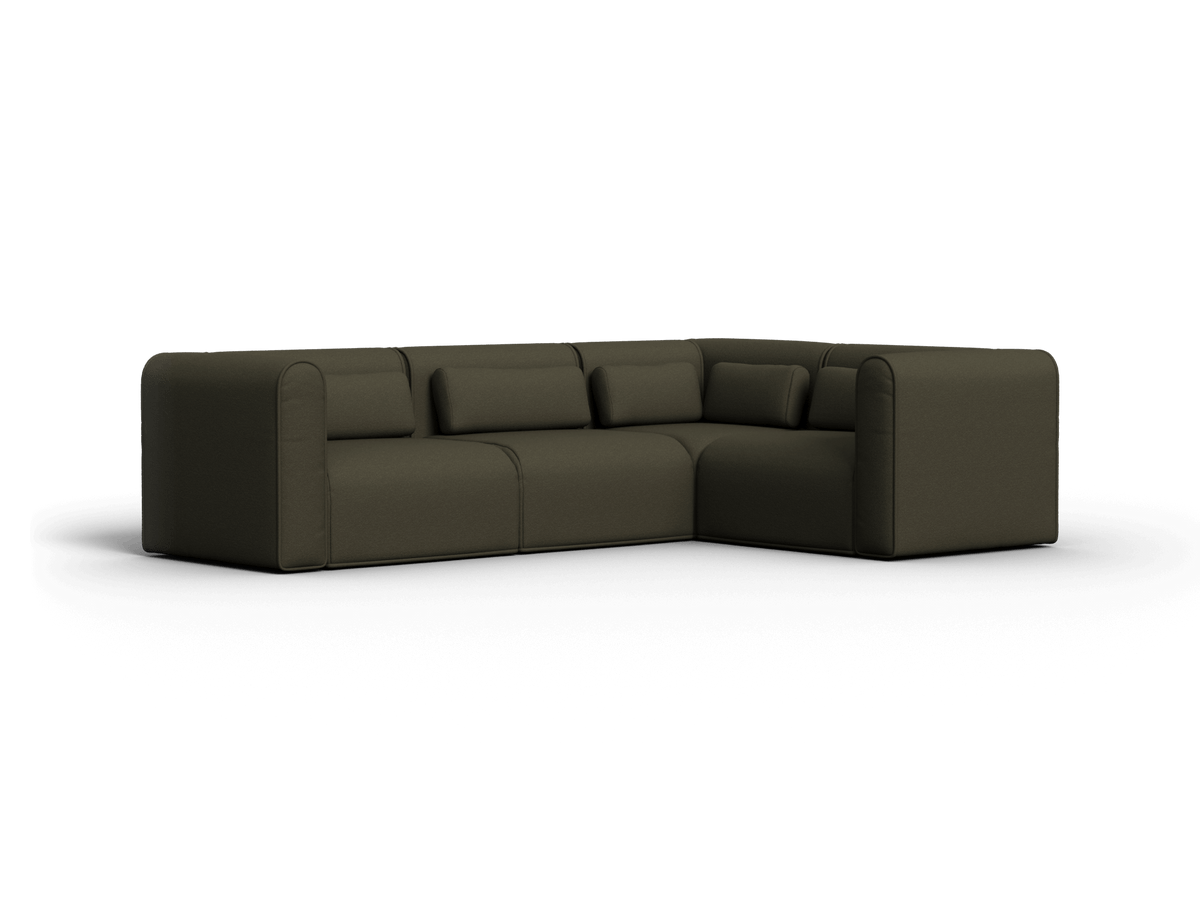 Bangalow Modular Sofa - Green Wattle (Standard) / Corner / 4 Sections
