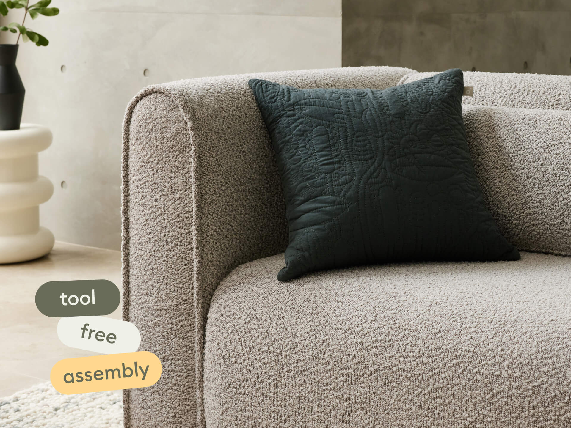 Bangalow Modular Sofa - Sofa / 3-Seater / Limestone (Luxe edition)