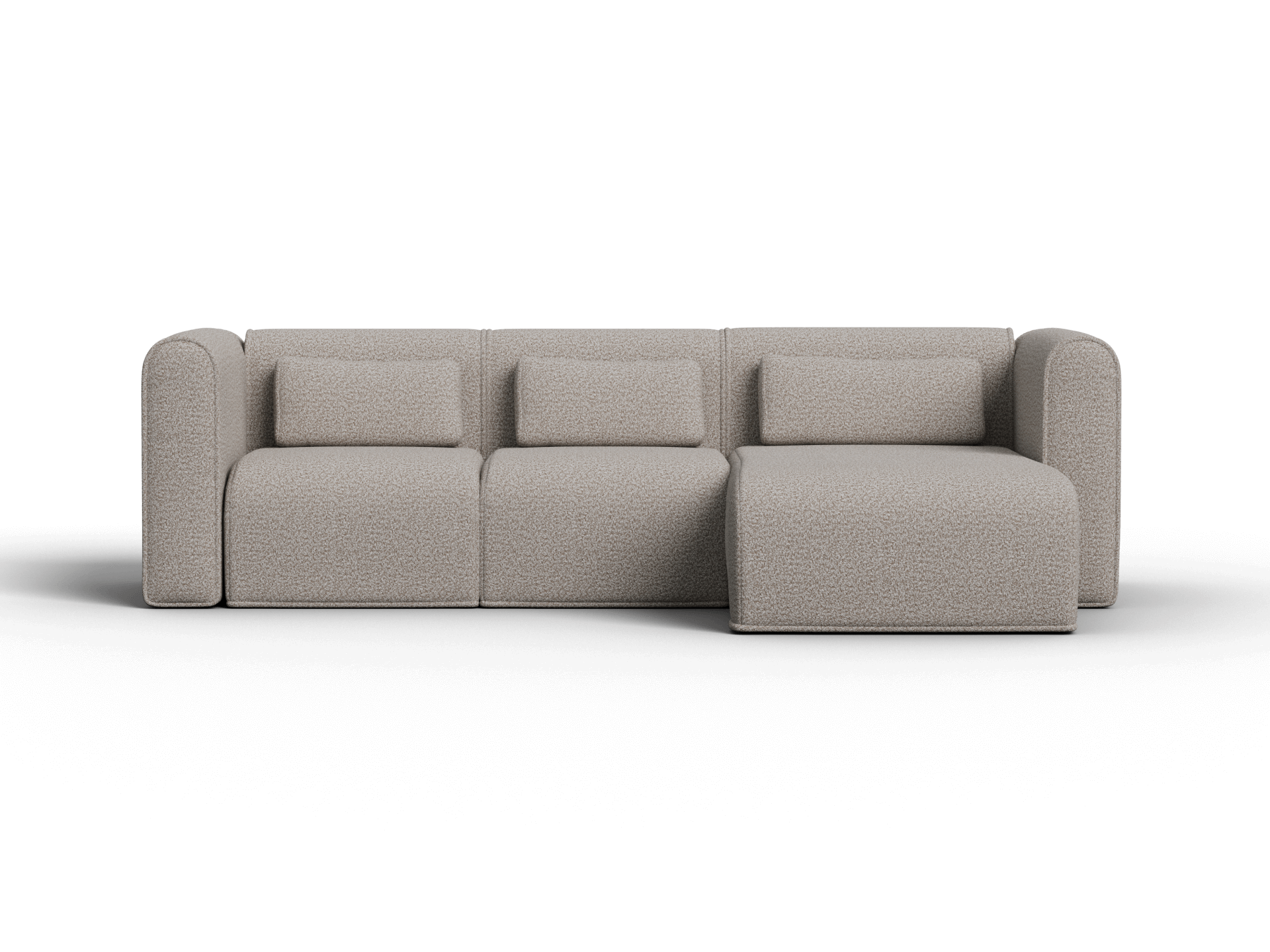 Bangalow Modular Sofa - Chaise / 3.5-Seater / Limestone (Luxe edition)