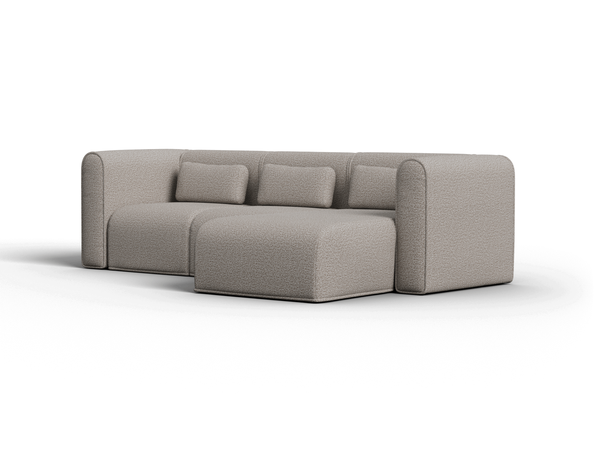 Bangalow Modular Sofa - Chaise / 3.5-Seater / Limestone (Luxe edition)