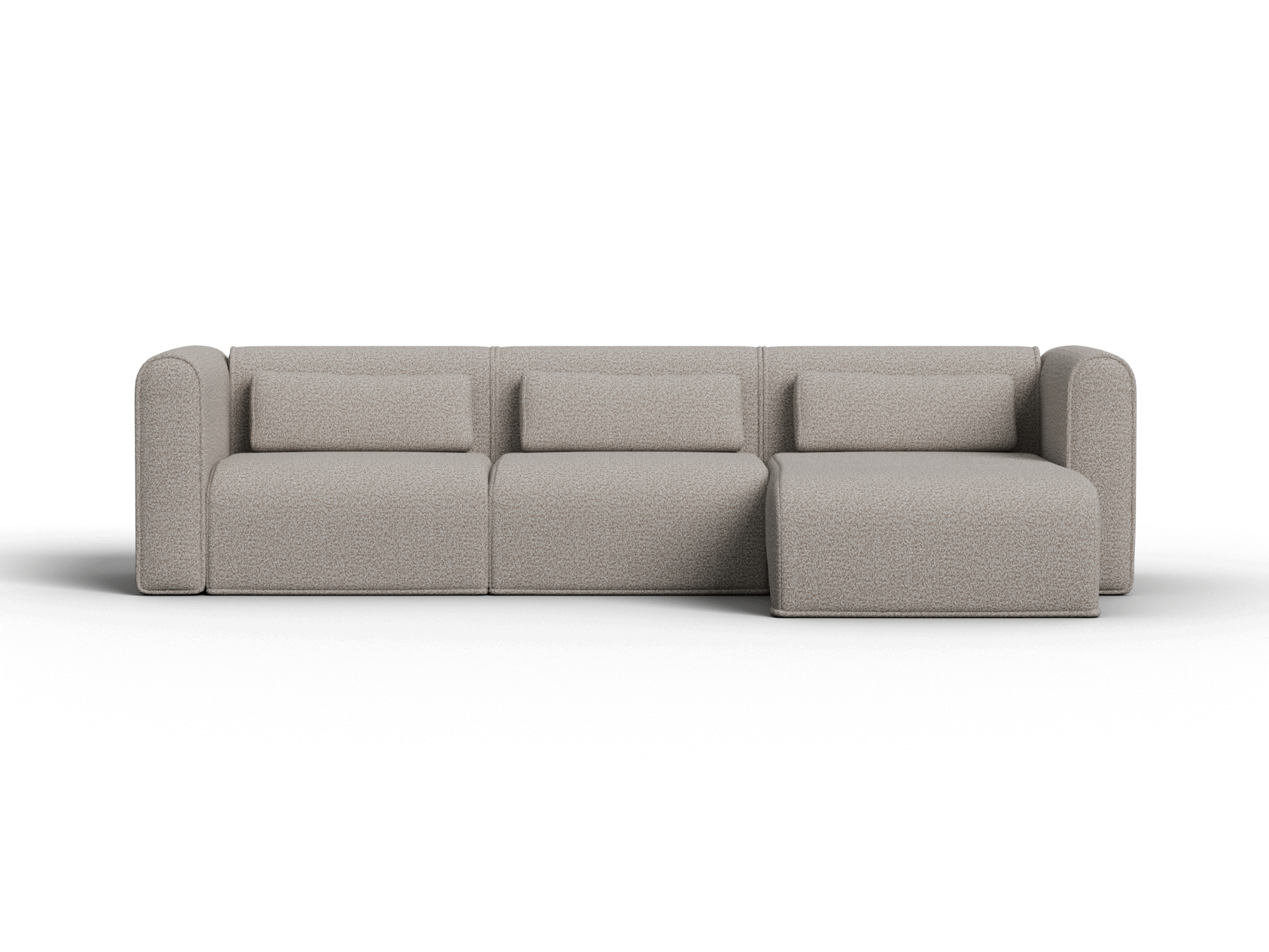 Bangalow Modular Sofa - Chaise / 4.5-Seater / Limestone (Luxe edition)