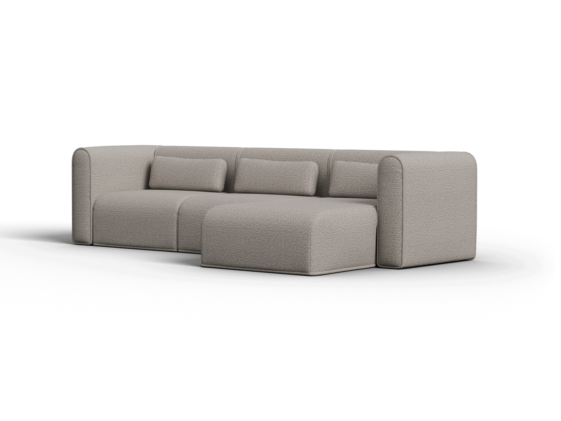 Bangalow Modular Sofa - Chaise / 4.5-Seater / Limestone (Luxe edition)
