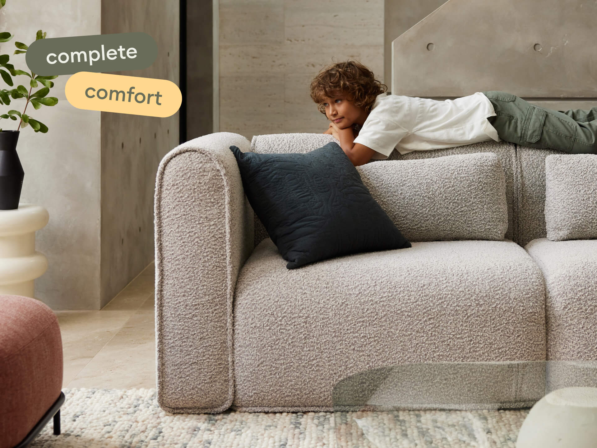 Bangalow Modular Sofa - Sofa / 4-Seater / Limestone (Luxe edition)