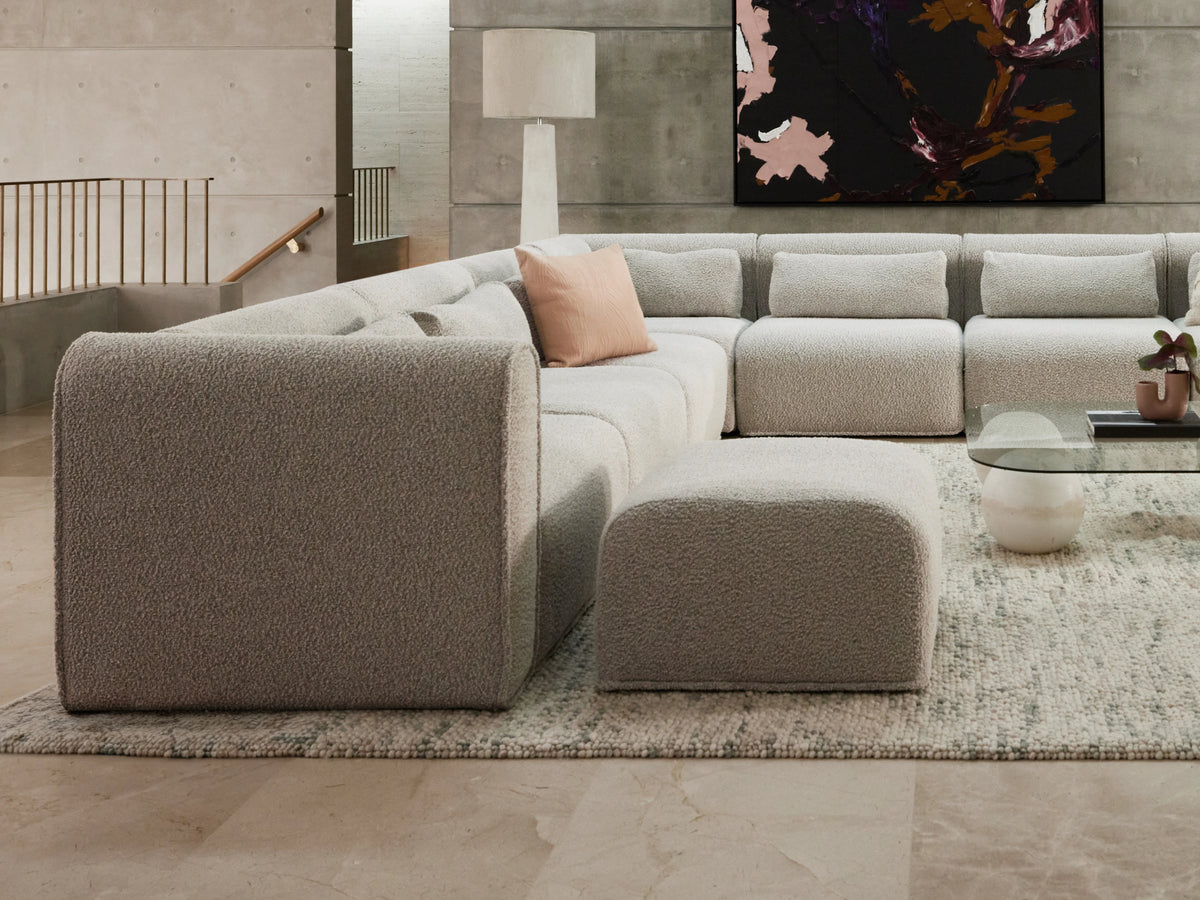 Bangalow Modular Sofa - Limestone (Luxe edition) / Corner / 5 Sections with Chaise