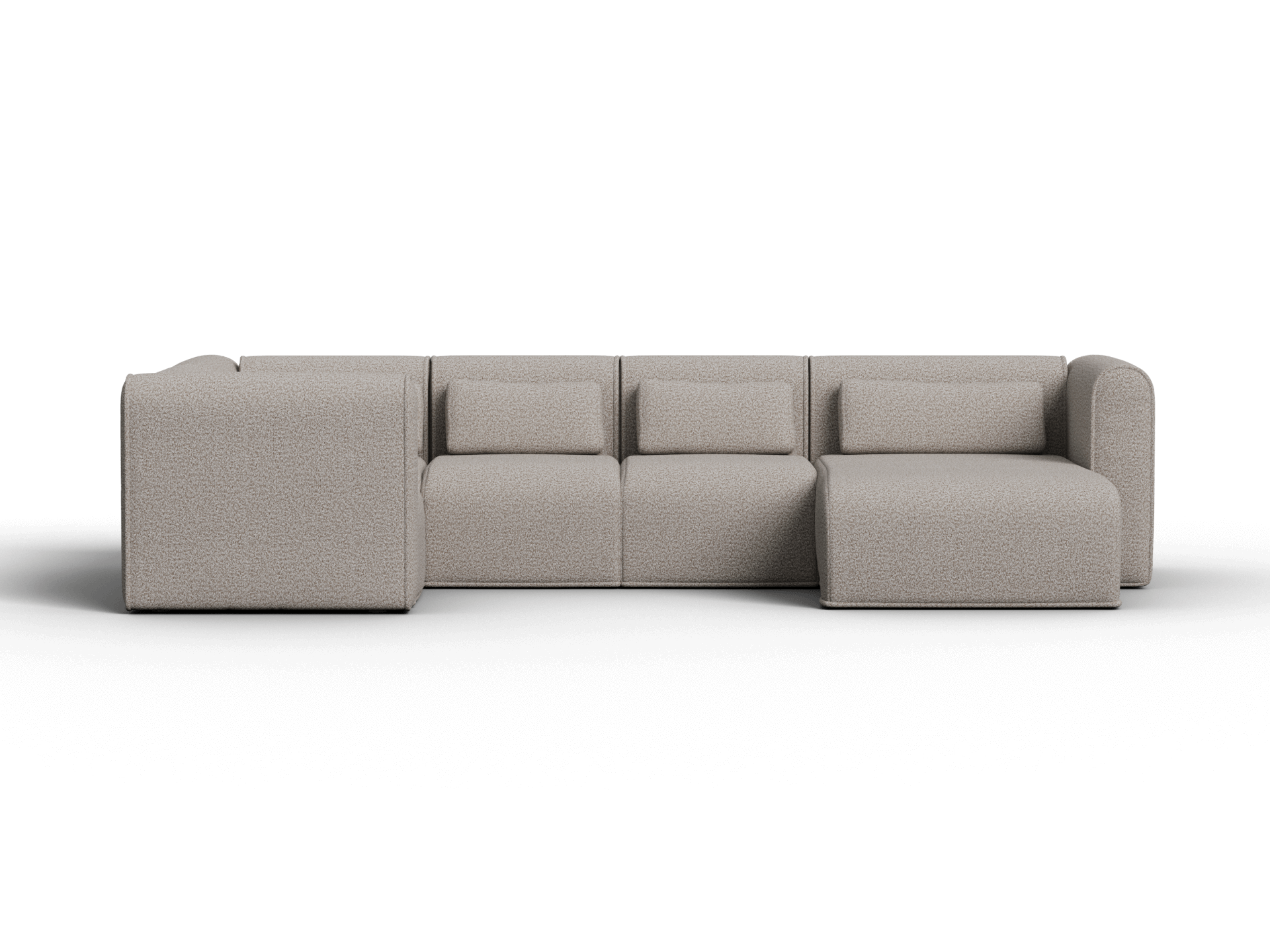 Bangalow Modular Sofa - Limestone (Luxe edition) / Corner / 5 Sections with Chaise