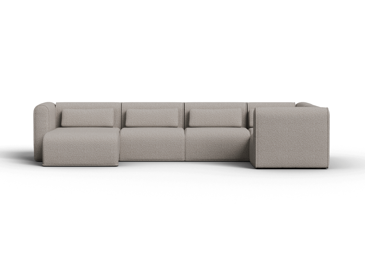 Bangalow Modular Sofa - Limestone (Luxe edition) / Corner / 5 Sections with Chaise