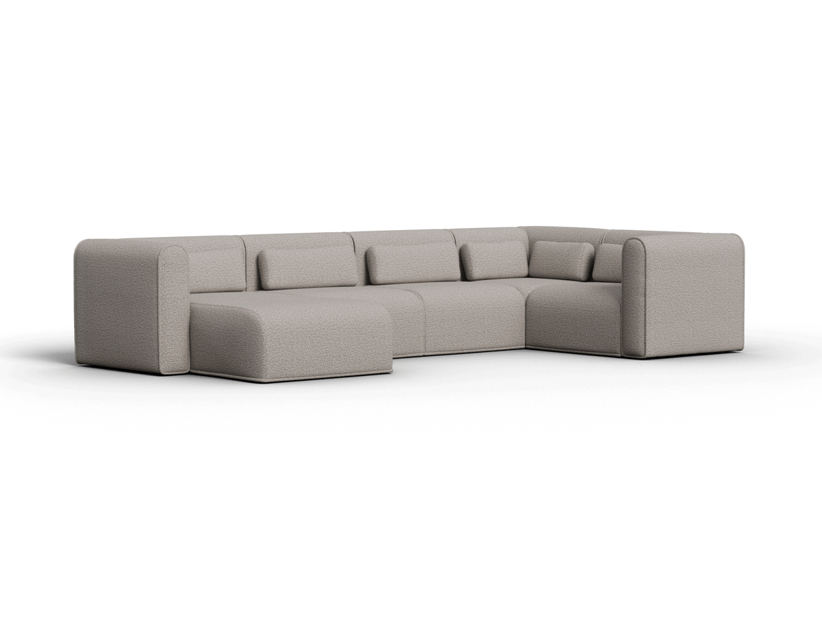Bangalow Modular Sofa - Limestone (Luxe edition) / Corner / 5 Sections with Chaise