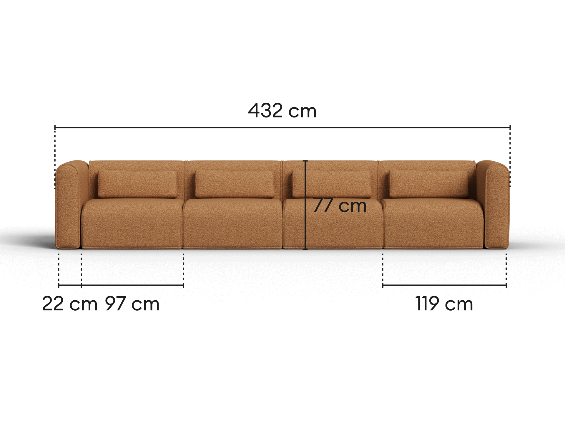 Bangalow Modular Sofa - Sofa / 6-Seater / Sand Dune (Luxe edition)