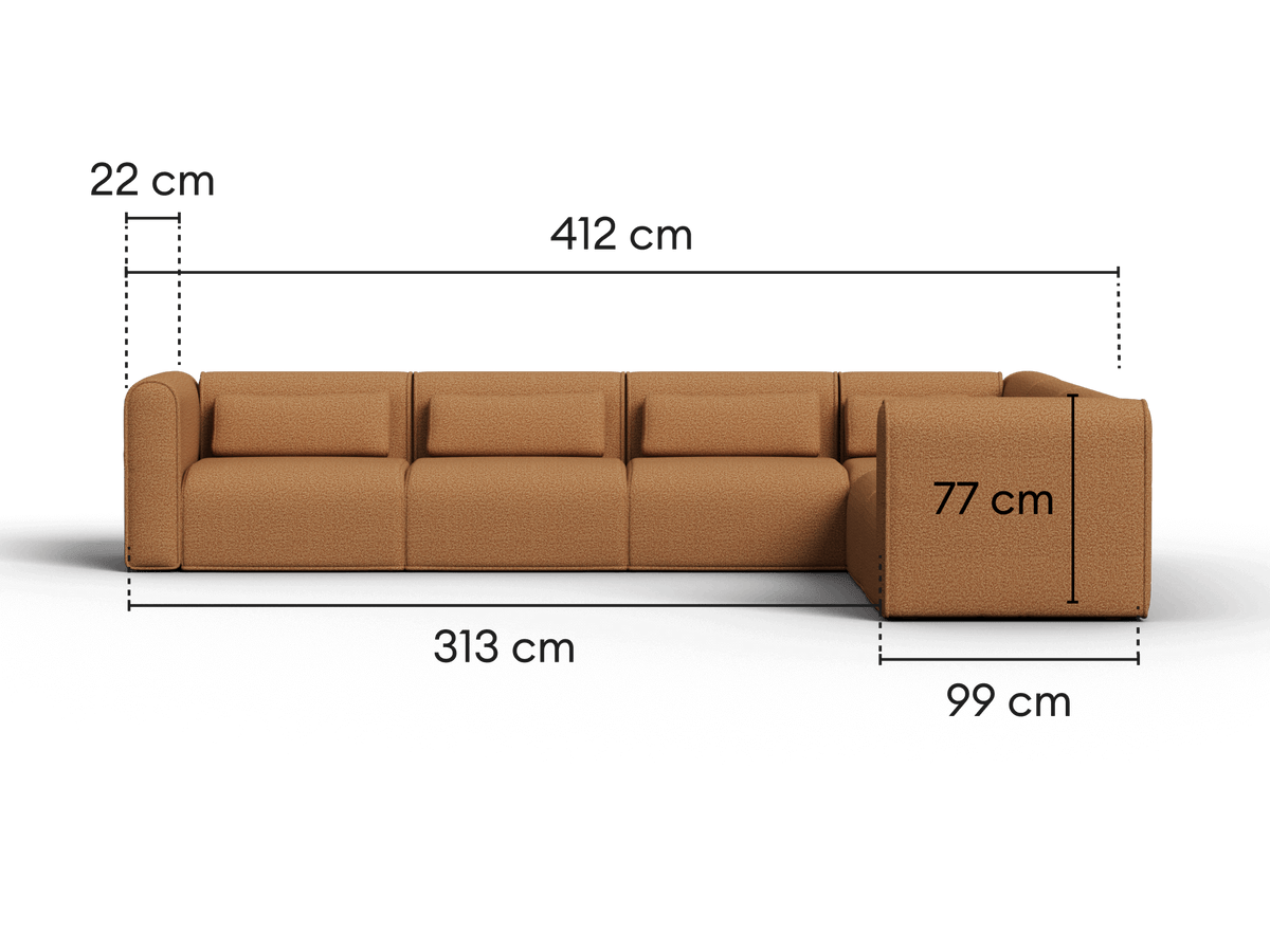 Bangalow Modular Sofa - Sand Dune (Luxe edition) / Corner / 6 Sections