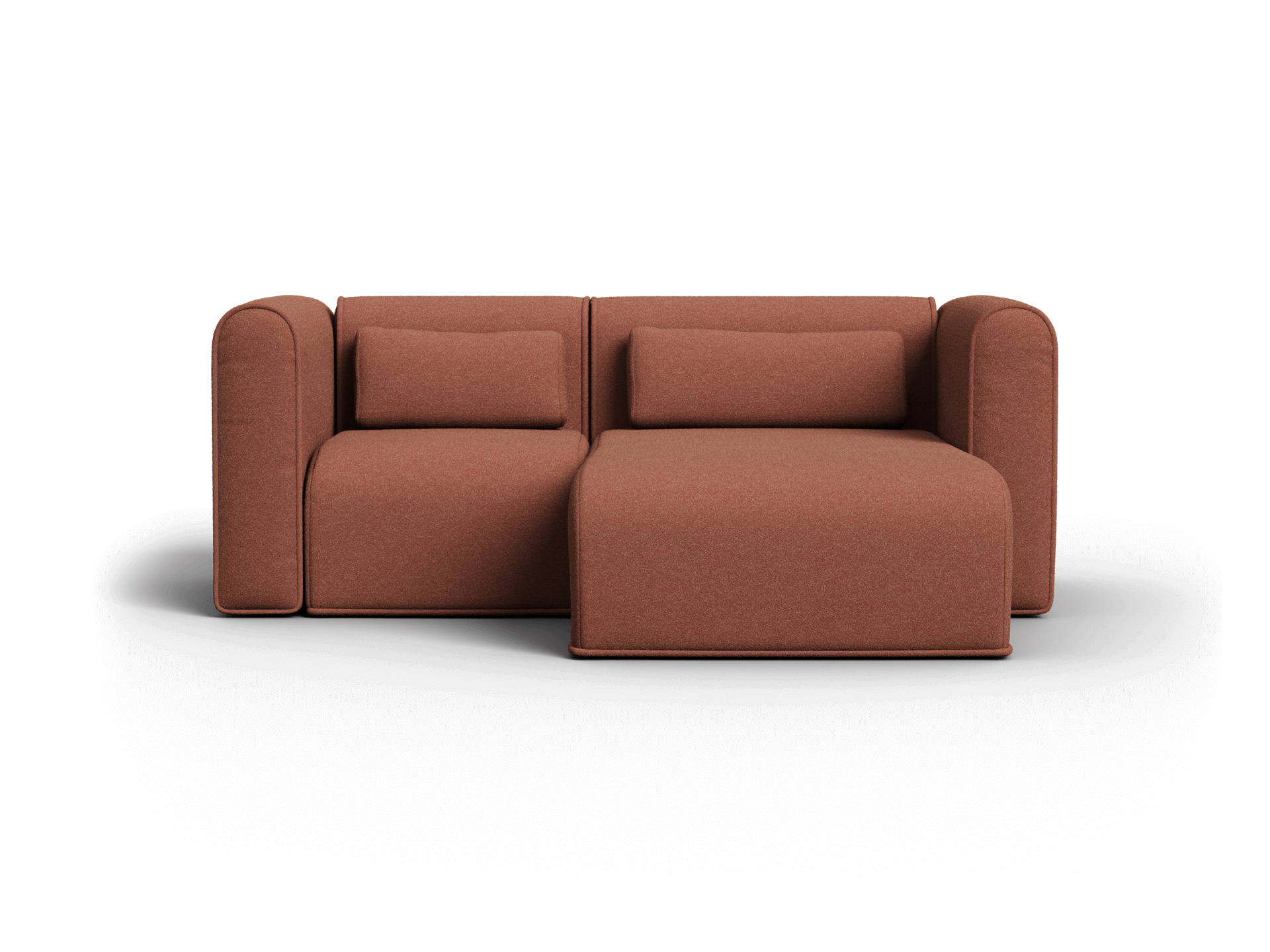Bangalow Modular Sofa - Sunset Rust / Chaise / 2 Sections