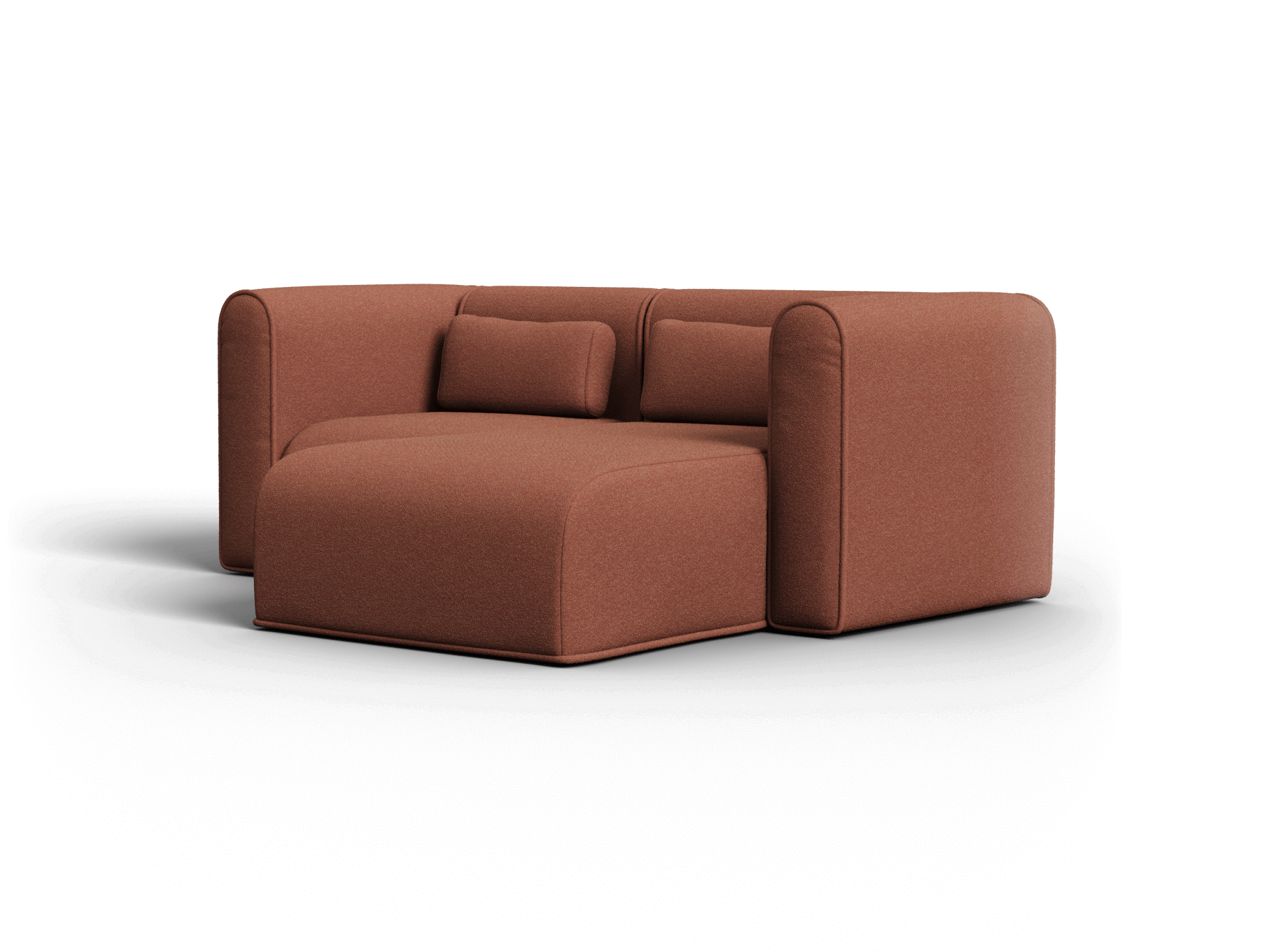 Bangalow Modular Sofa - Sunset Rust / Chaise / 2 Sections