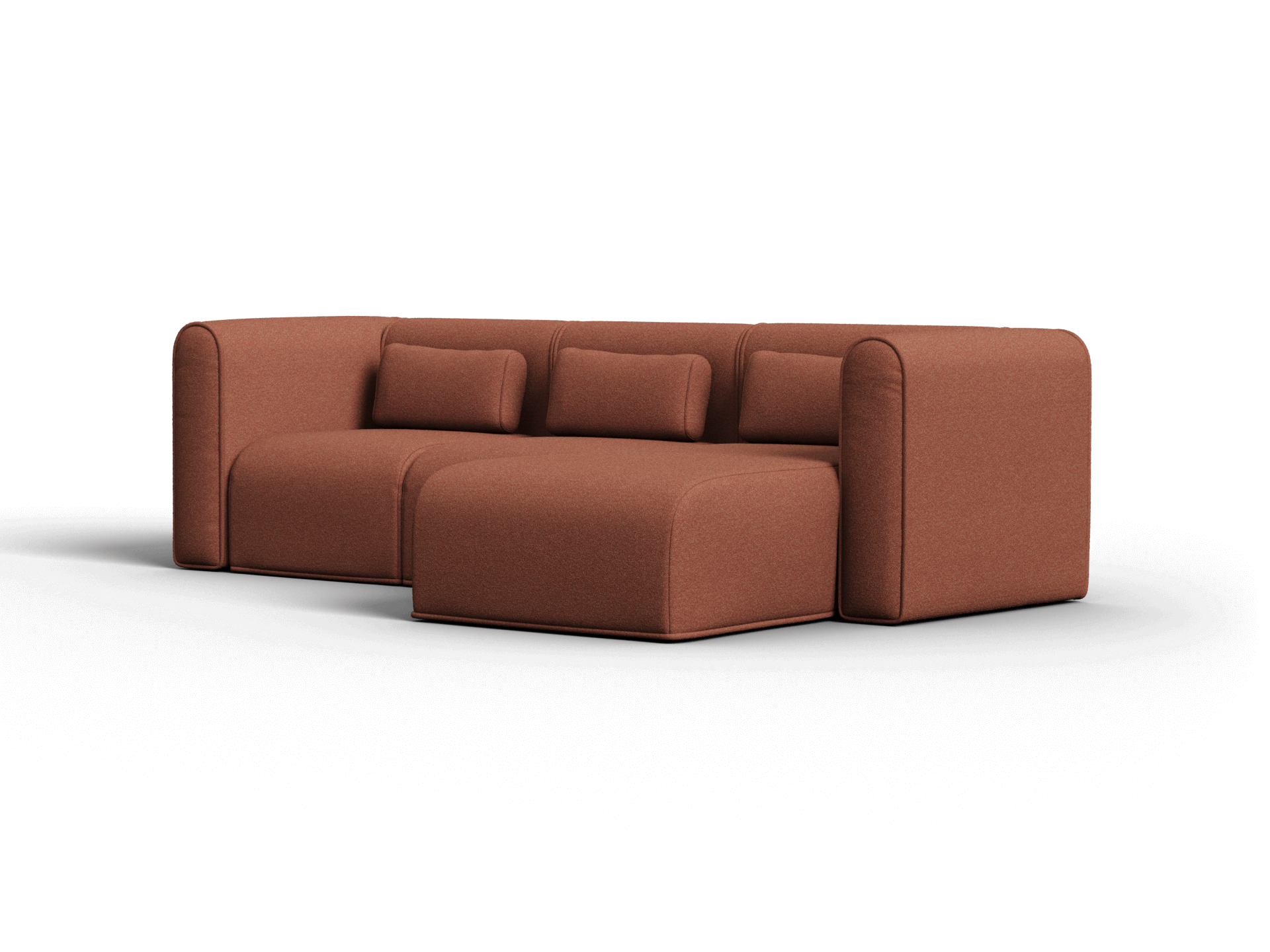Bangalow Modular Sofa - Chaise / 3.5-Seater / Sunset Rust