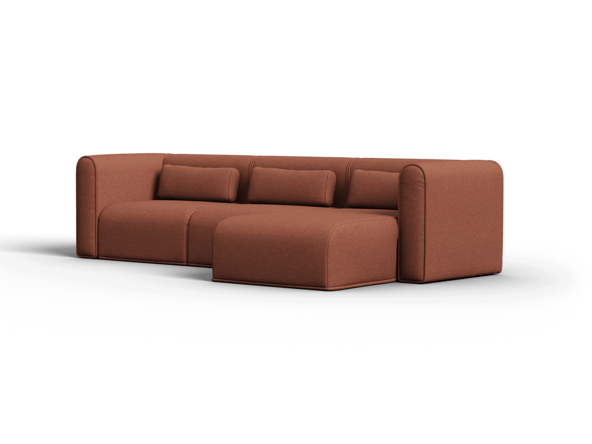 Bangalow Modular Sofa - Sunset Rust / Chaise / 3 Sections
