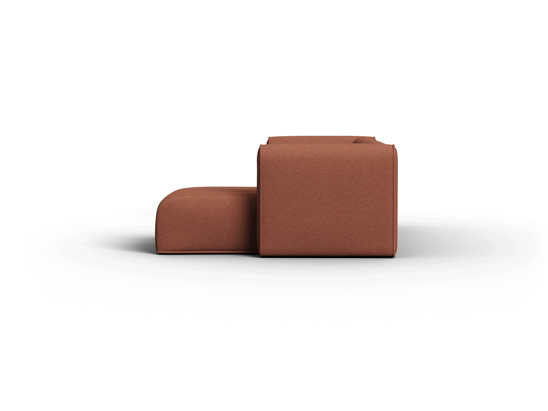 Bangalow Modular Sofa - Sunset Rust / Chaise / 4 Sections
