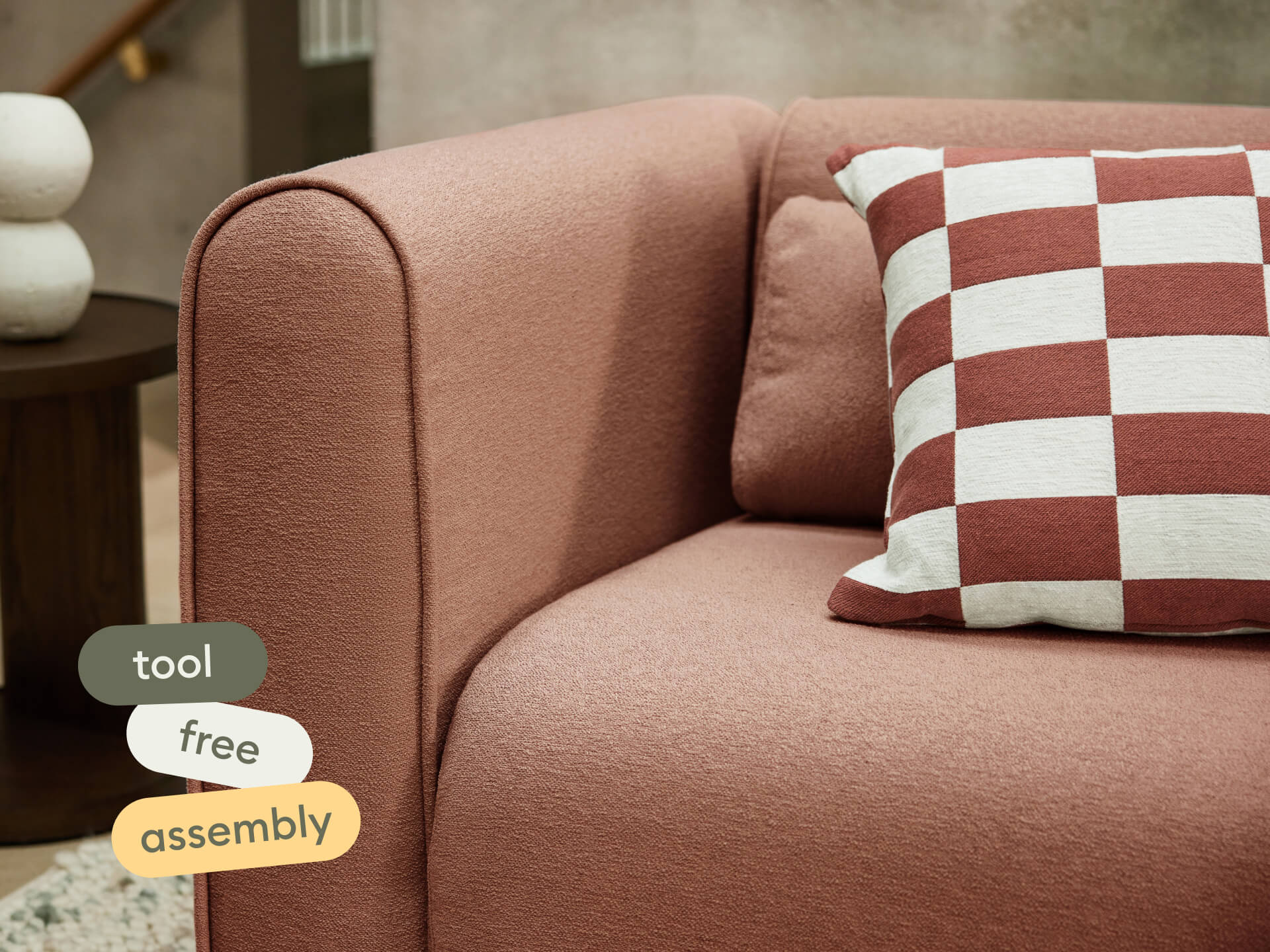 Bangalow Modular Sofa - Sunset Rust / Chaise / 4 Sections