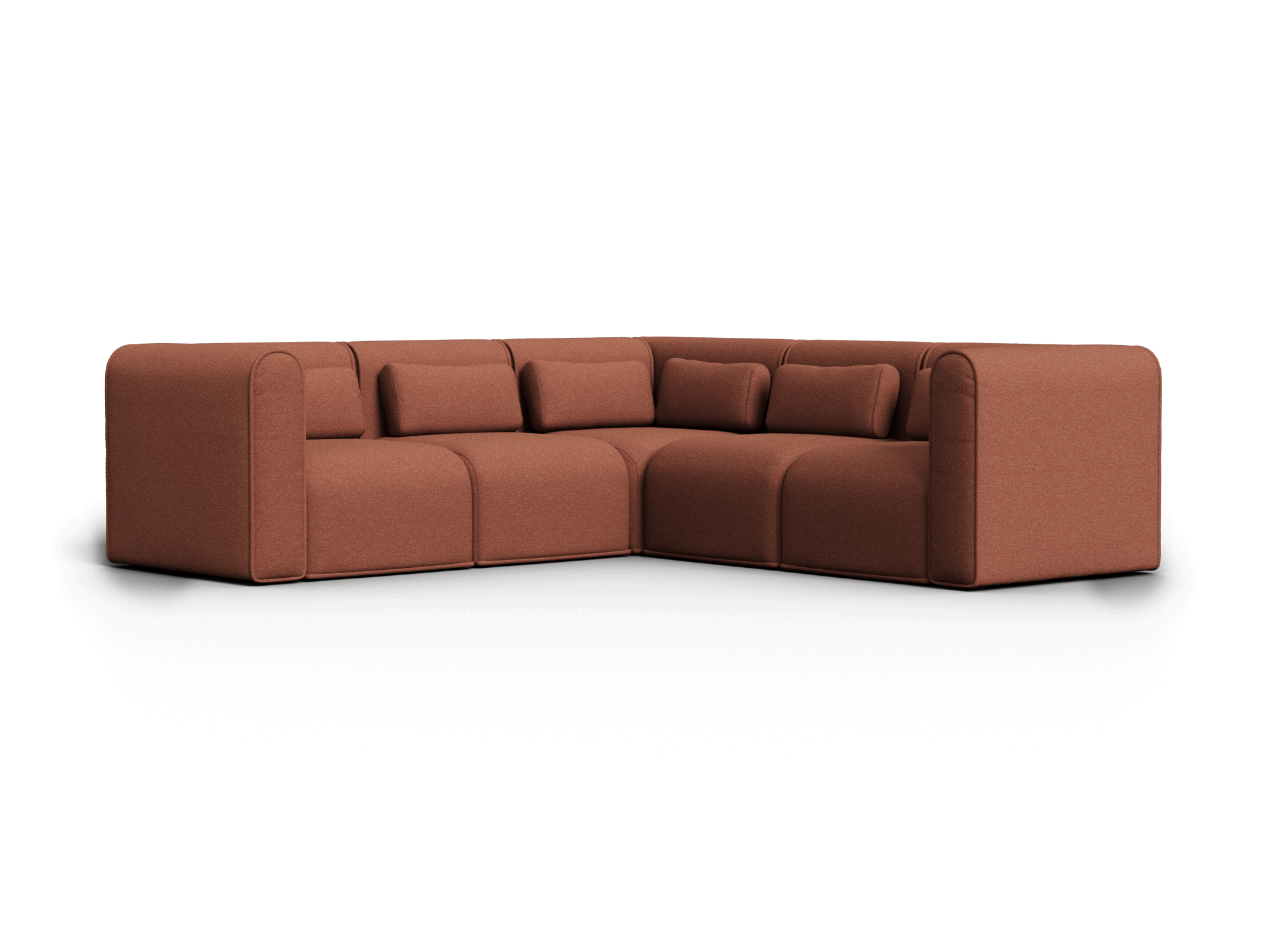 Bangalow Modular Sofa - Corner / 5-Seater / Sunset Rust