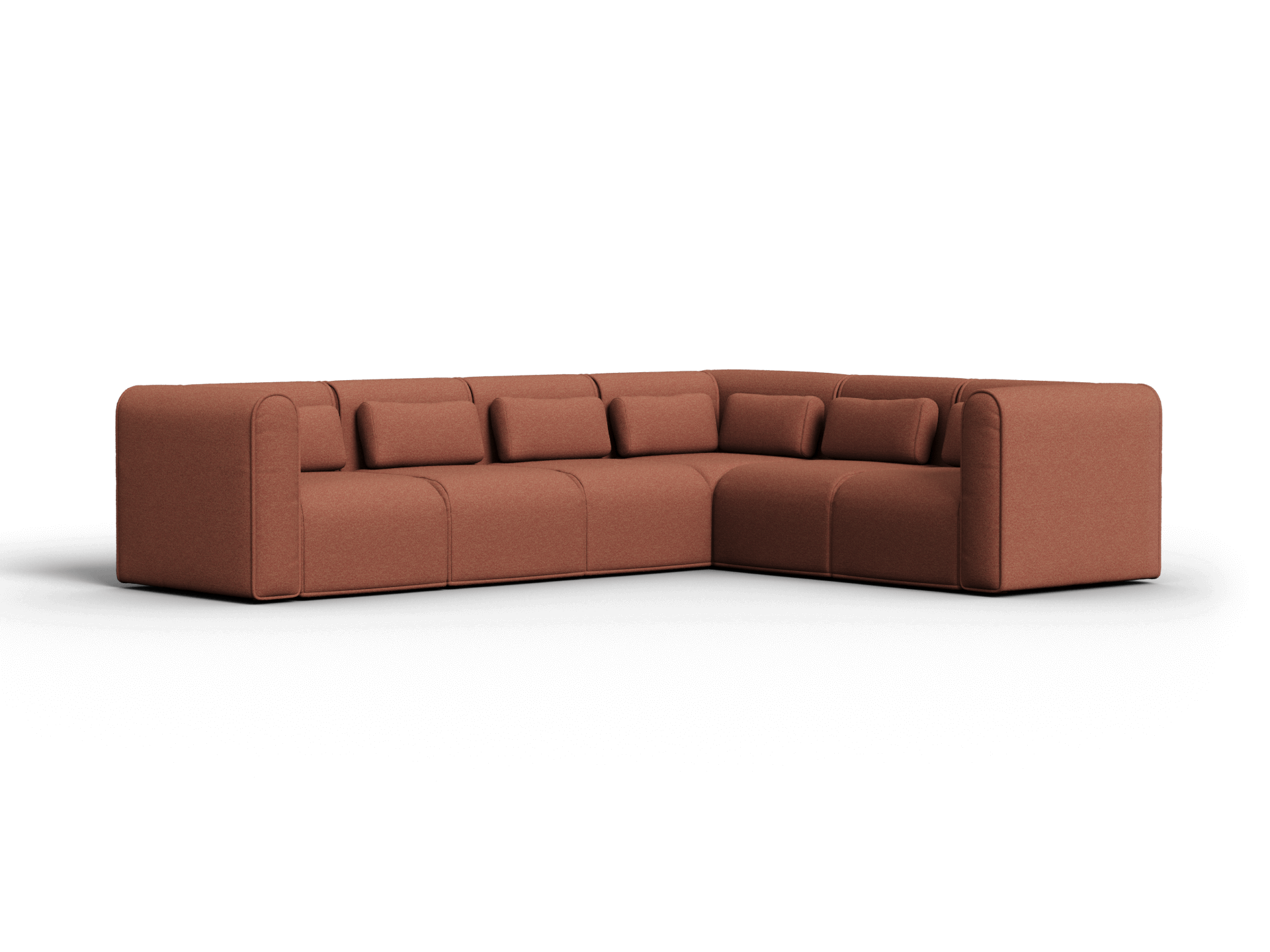 Bangalow Modular Sofa - Sunset Rust / Corner / 6 Sections