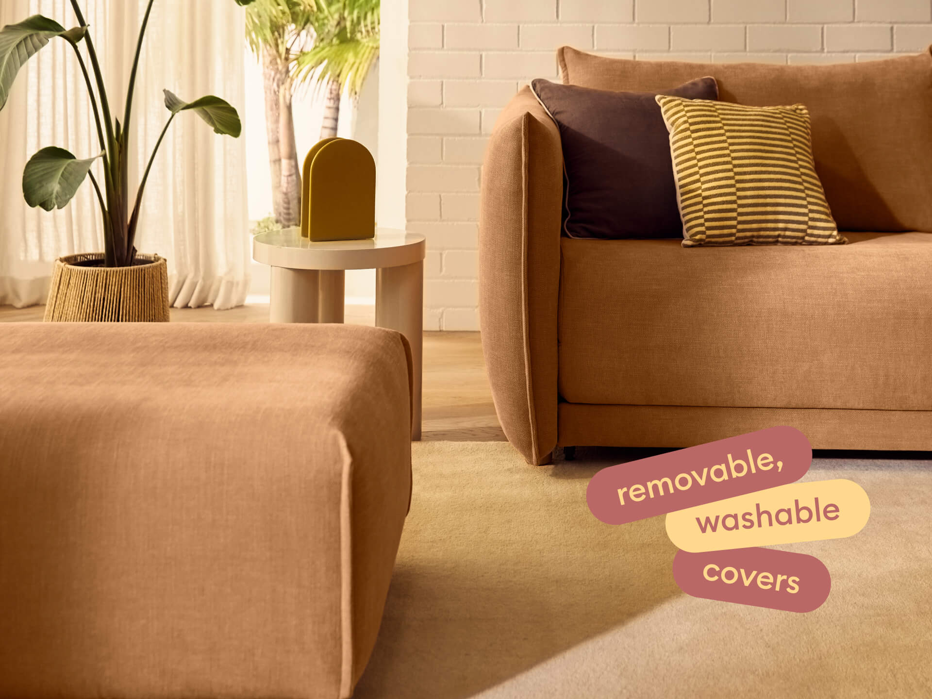 Byron Sofa Bed Ottoman [3rd Gen] - Bronzed Aussie