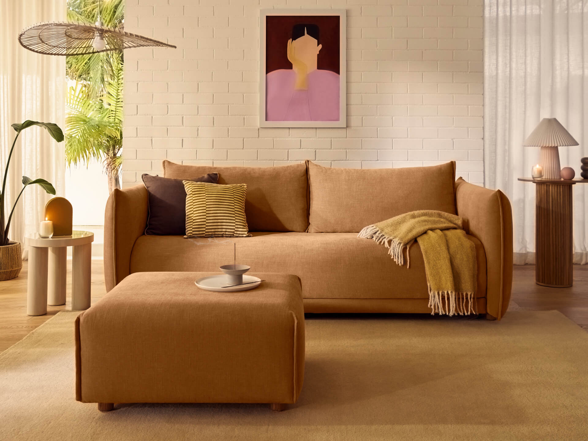 Byron Sofa Bed Ottoman [3rd Gen] - Bronzed Aussie
