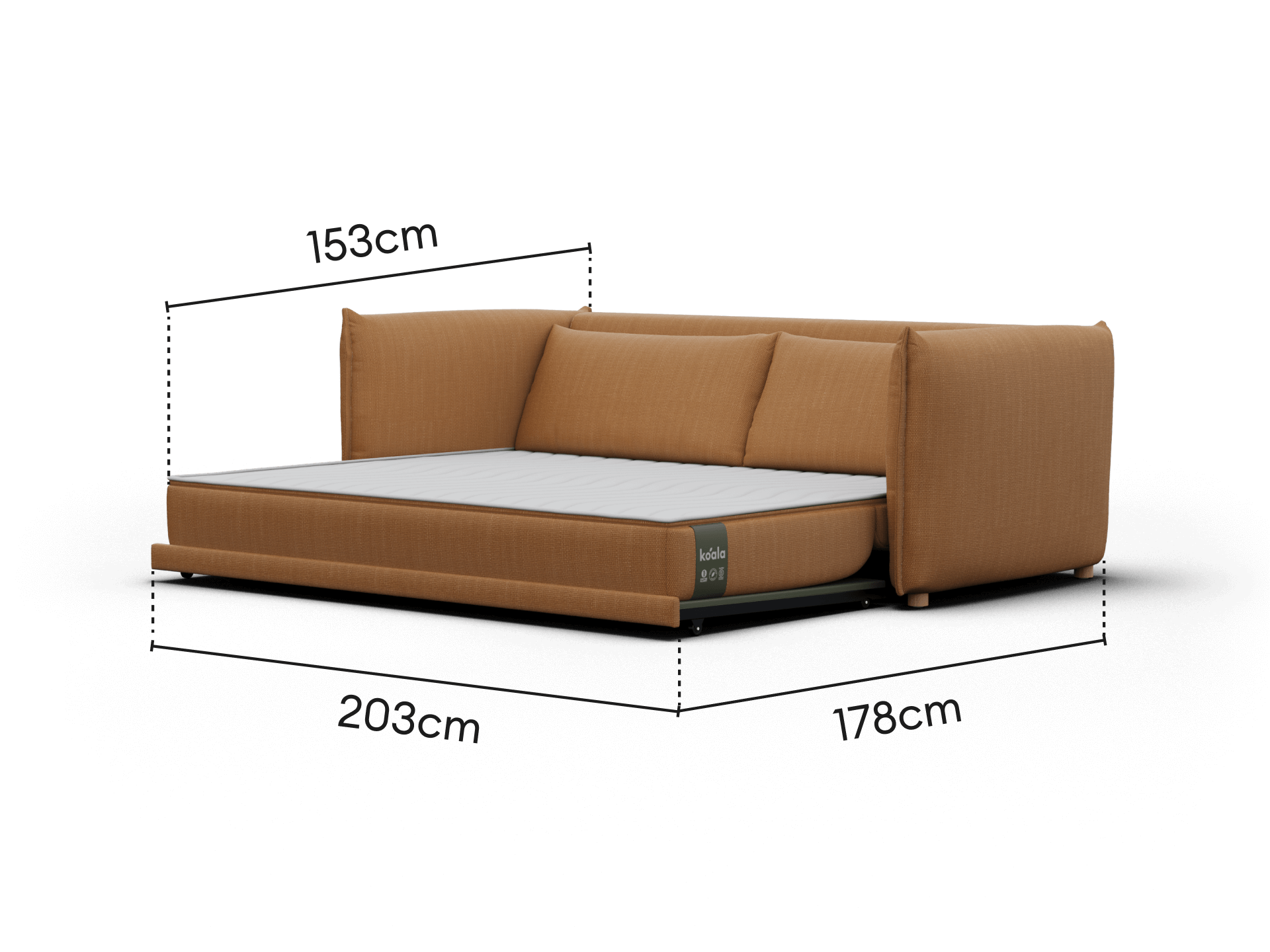 Byron Sofa Bed [3rd Gen] - 3.5-Seater / Bronzed Aussie