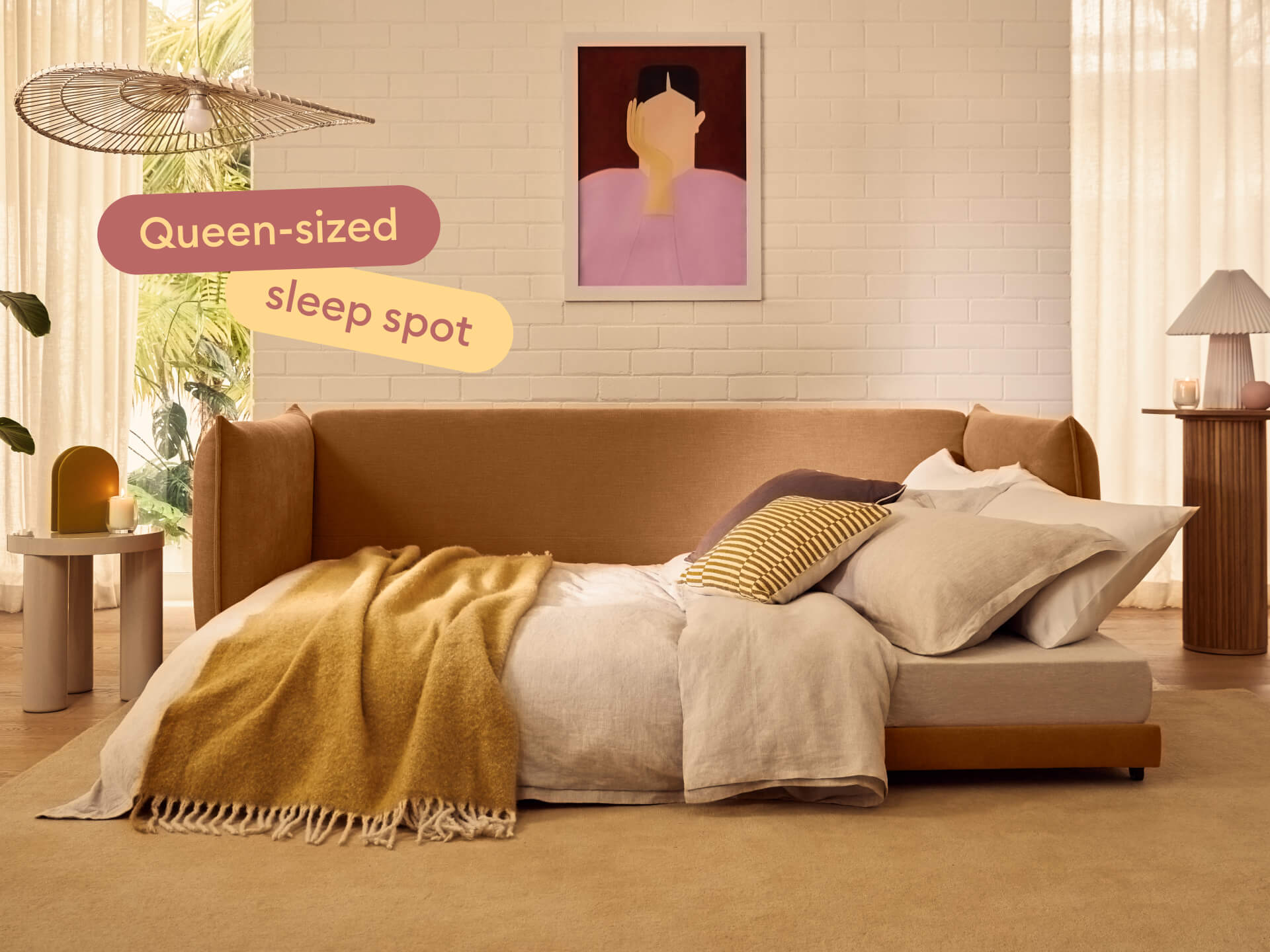 Byron Sofa Bed [3rd Gen] - 3.5-Seater / Bronzed Aussie