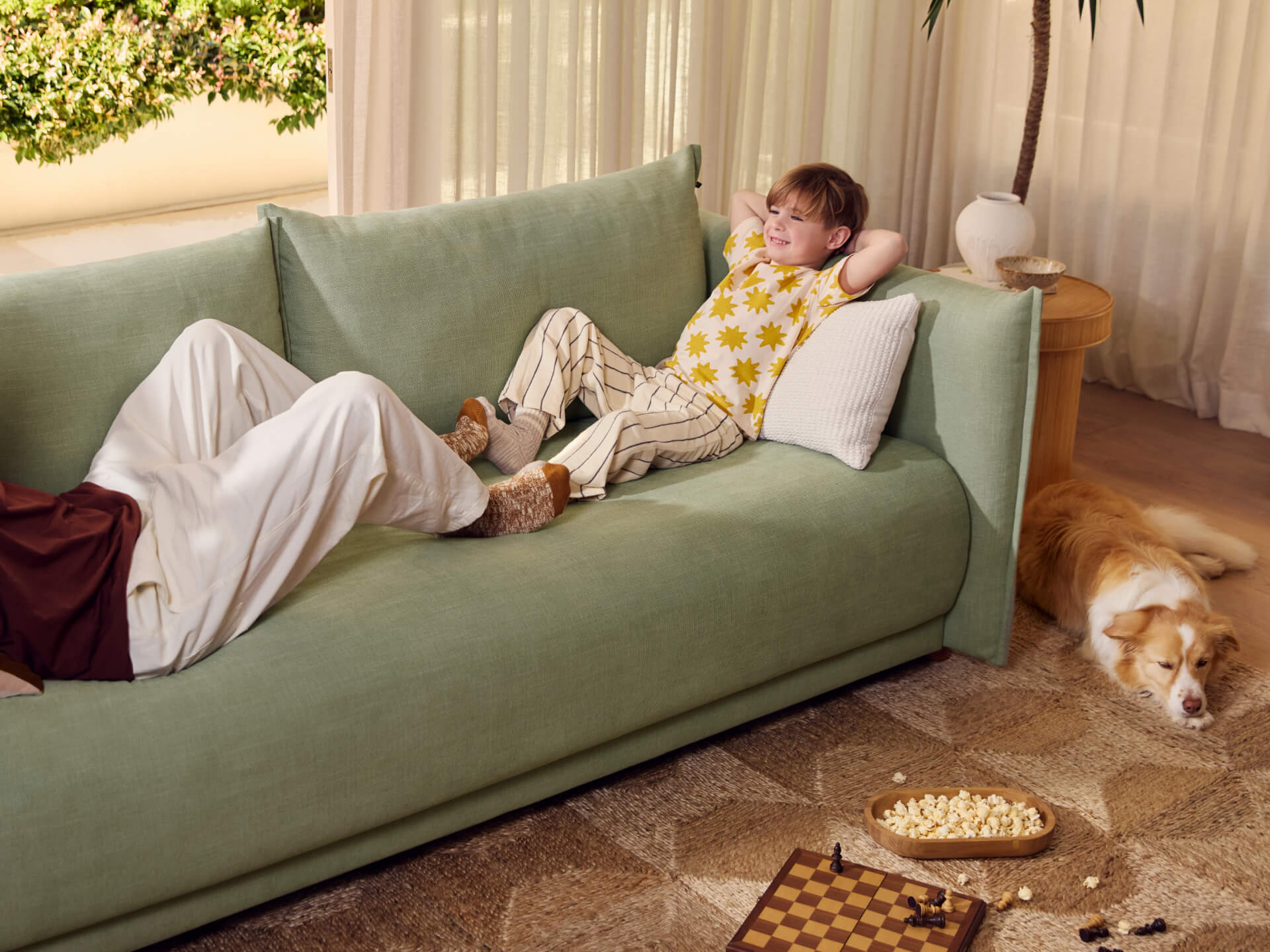 Byron Sofa Bed [3rd Gen] - 3.5-Seater / Cool Cactus