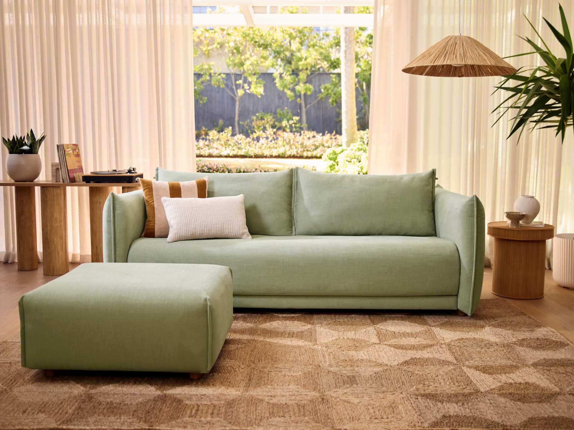 Byron Sofa Bed [3rd Gen] - 3.5-Seater / Cool Cactus