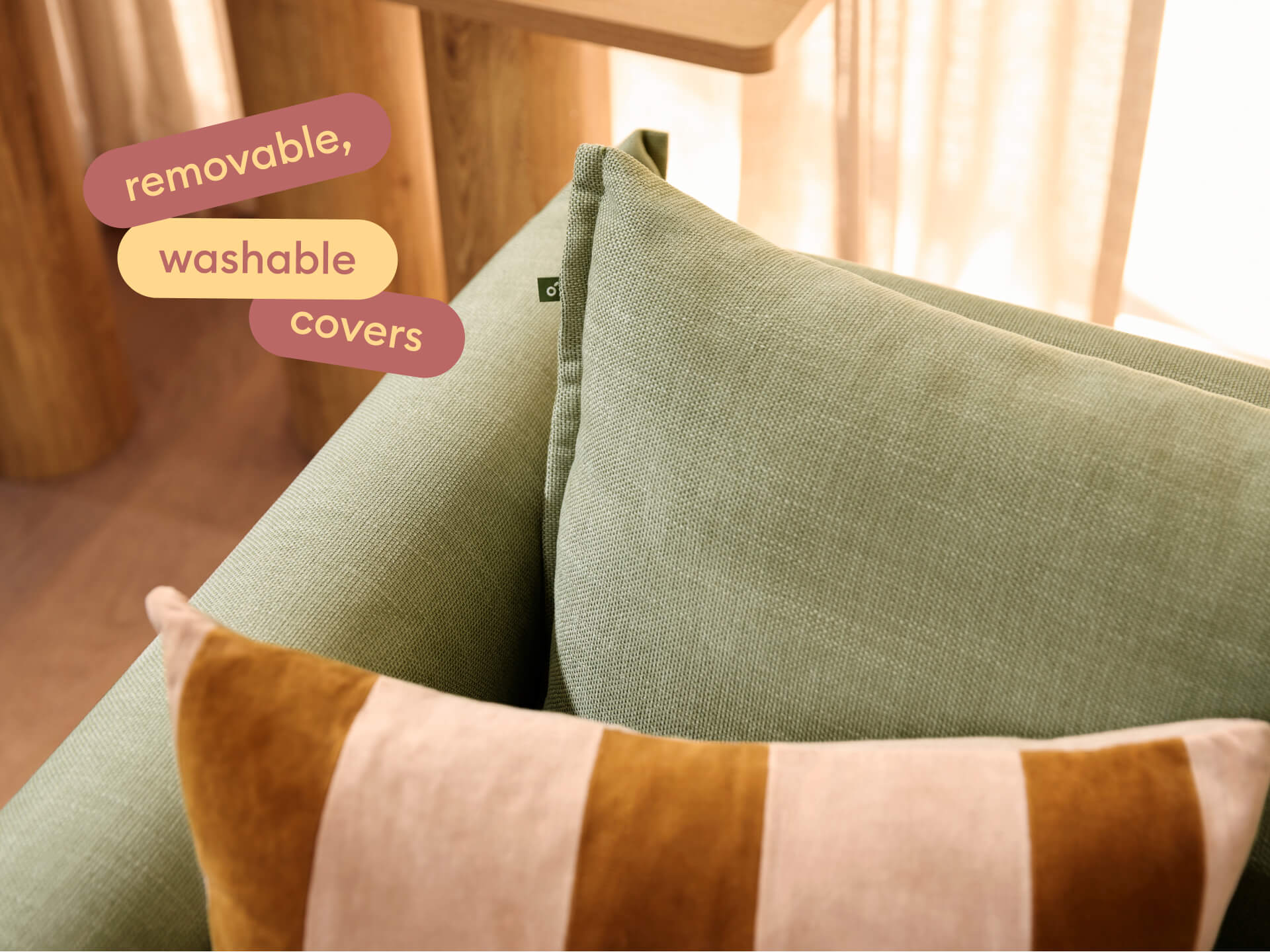 Byron Sofa Bed [3rd Gen] - 3.5-Seater / Cool Cactus