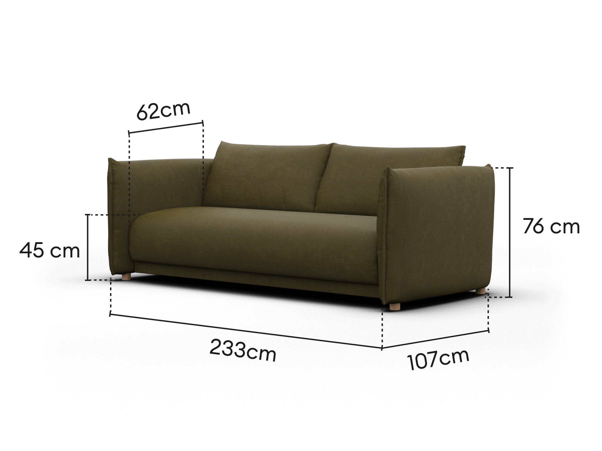 Byron Sofa Bed [3rd Gen] - 3.5-Seater / Forest Walk