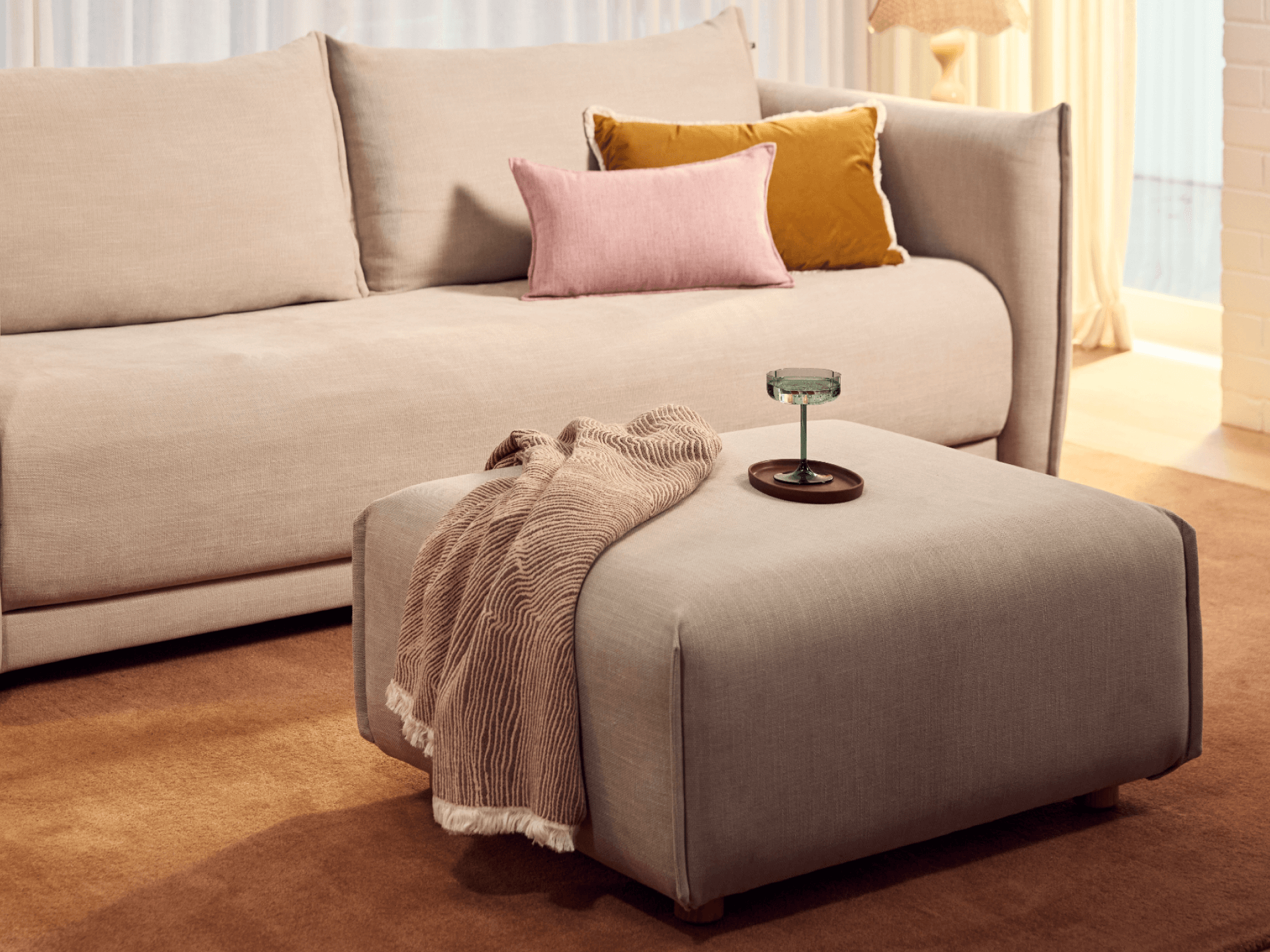 Byron Sofa Bed Covers [3rd Gen] - Ottoman / Lunar Glow