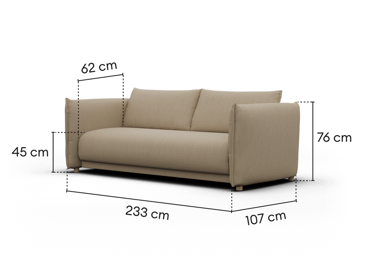 Byron Sofa Bed [3rd Gen] - 3.5-Seater (Queen) / Lunar Glow